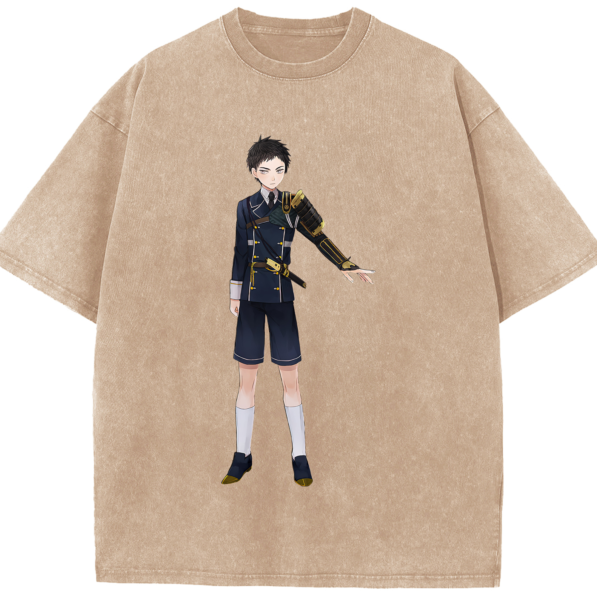 （画像用） 刀剣乱舞 Touken Ranbu 綿100% ヴィンテージ風 半袖Tシャツ（フロントプリント）