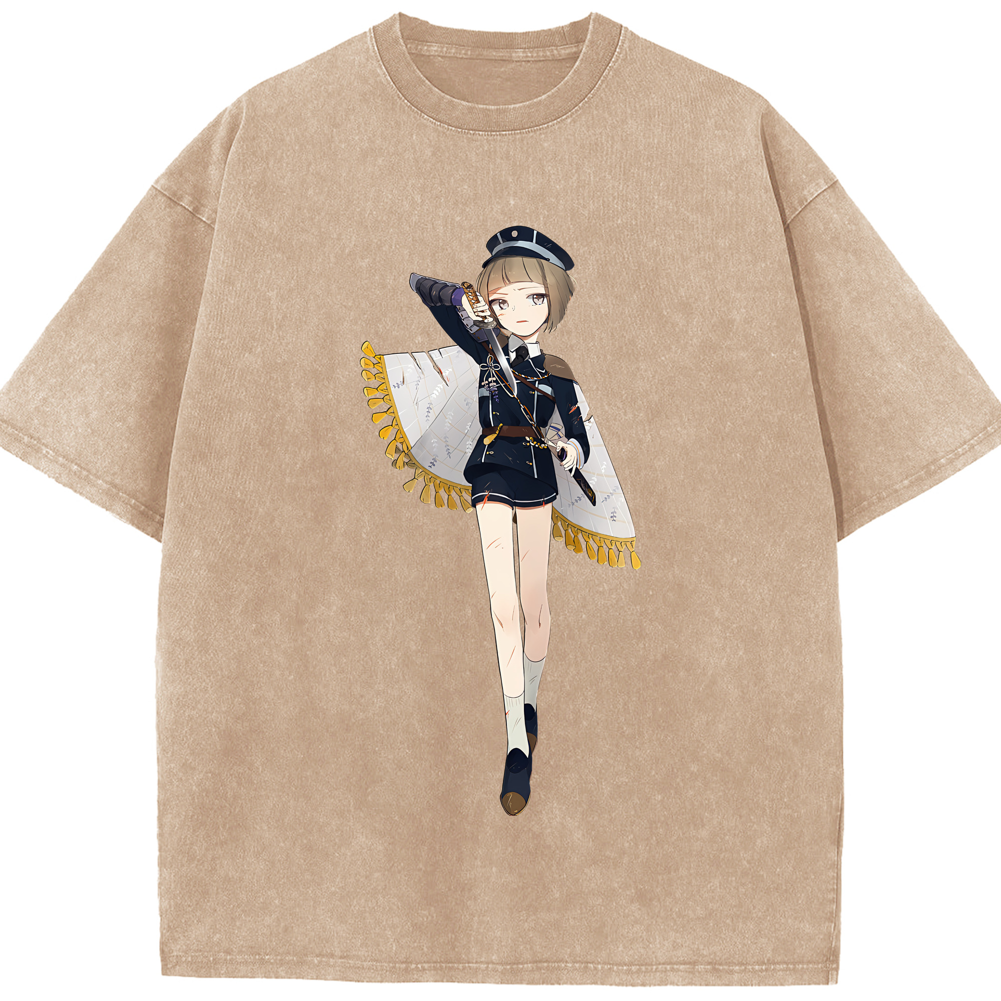 （画像用） 刀剣乱舞 Touken Ranbu 綿100% ヴィンテージ風 半袖Tシャツ（フロントプリント）