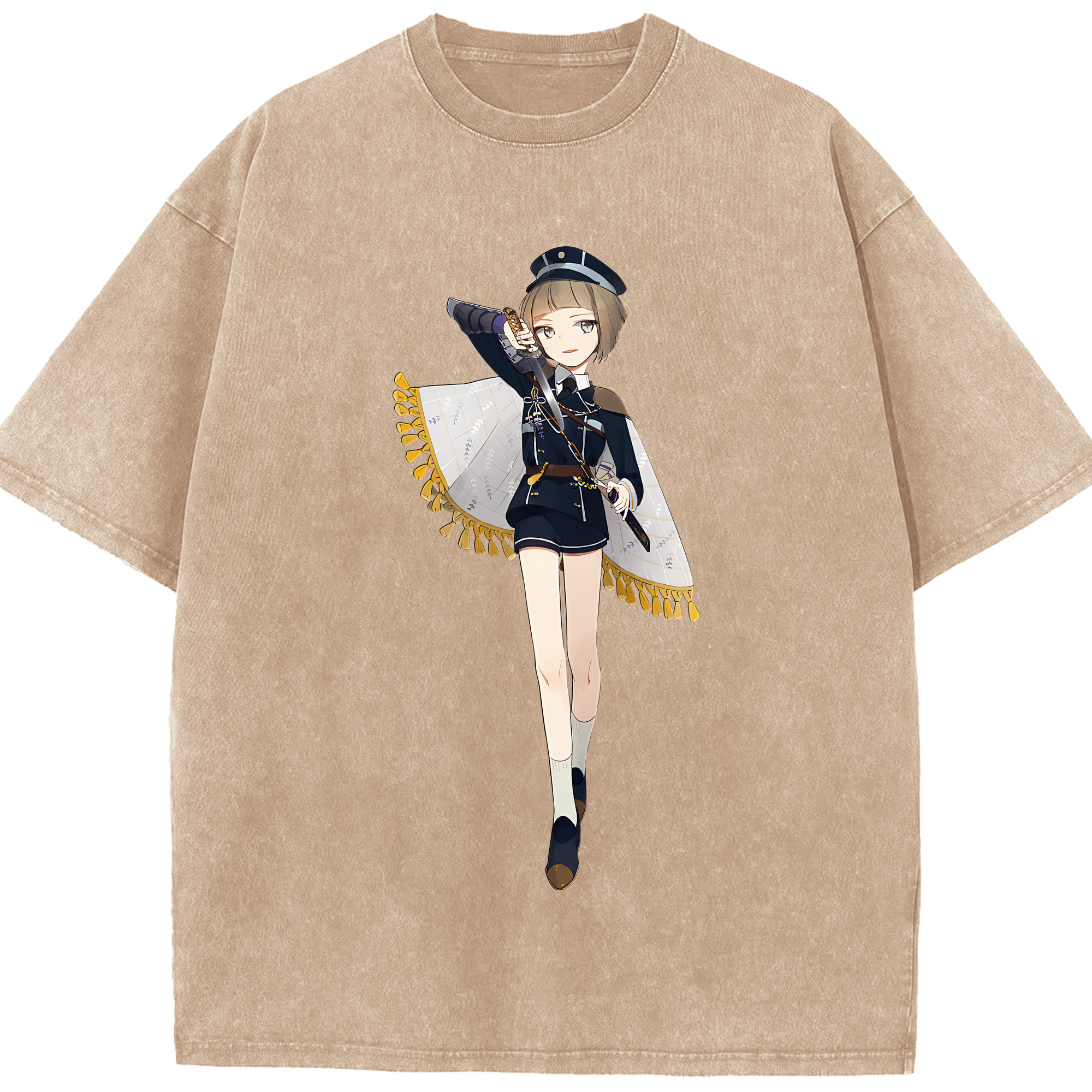 （画像用） 刀剣乱舞 Touken Ranbu 綿100% ヴィンテージ風 半袖Tシャツ（フロントプリント）