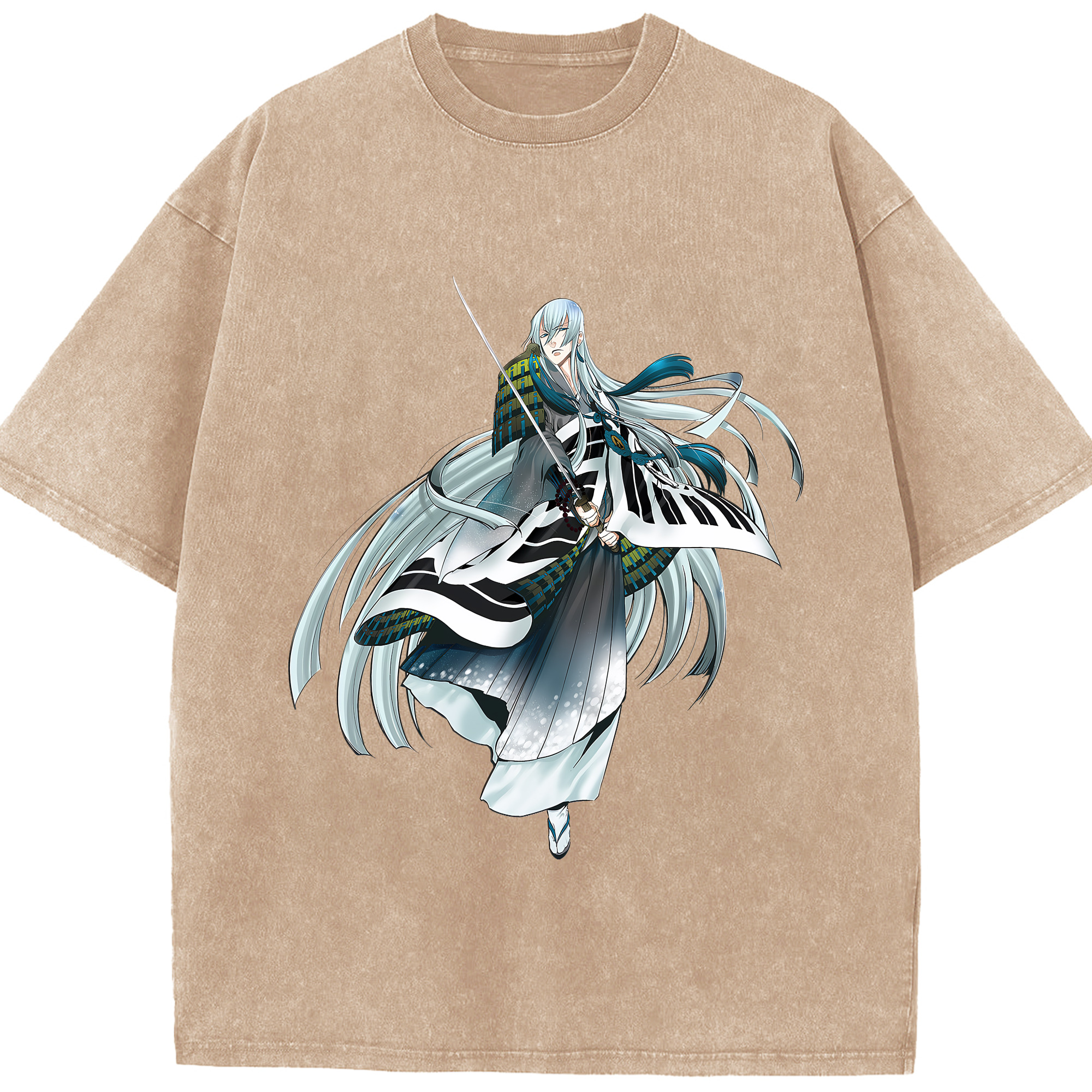 （画像用） 刀剣乱舞 Touken Ranbu 綿100% ヴィンテージ風 半袖Tシャツ（フロントプリント）