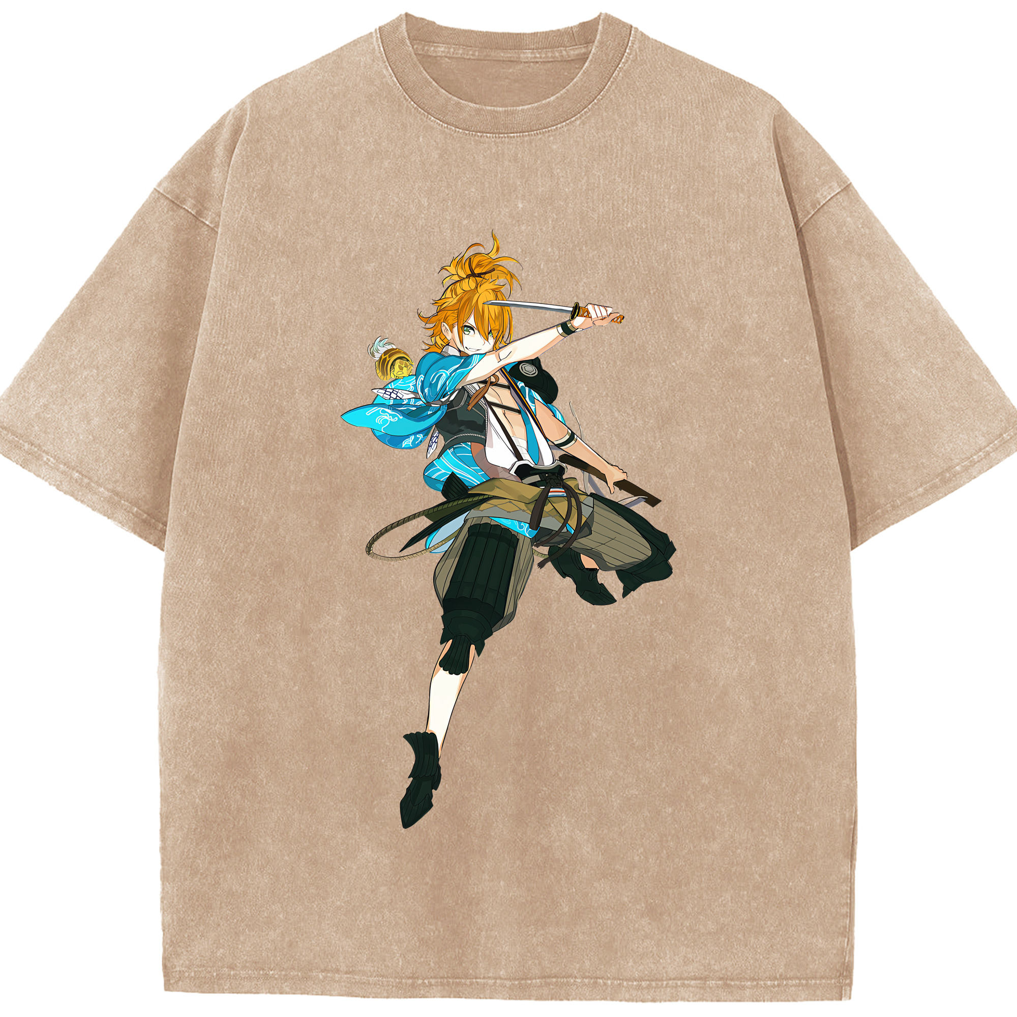 （画像用） 刀剣乱舞 Touken Ranbu 綿100% ヴィンテージ風 半袖Tシャツ（フロントプリント）