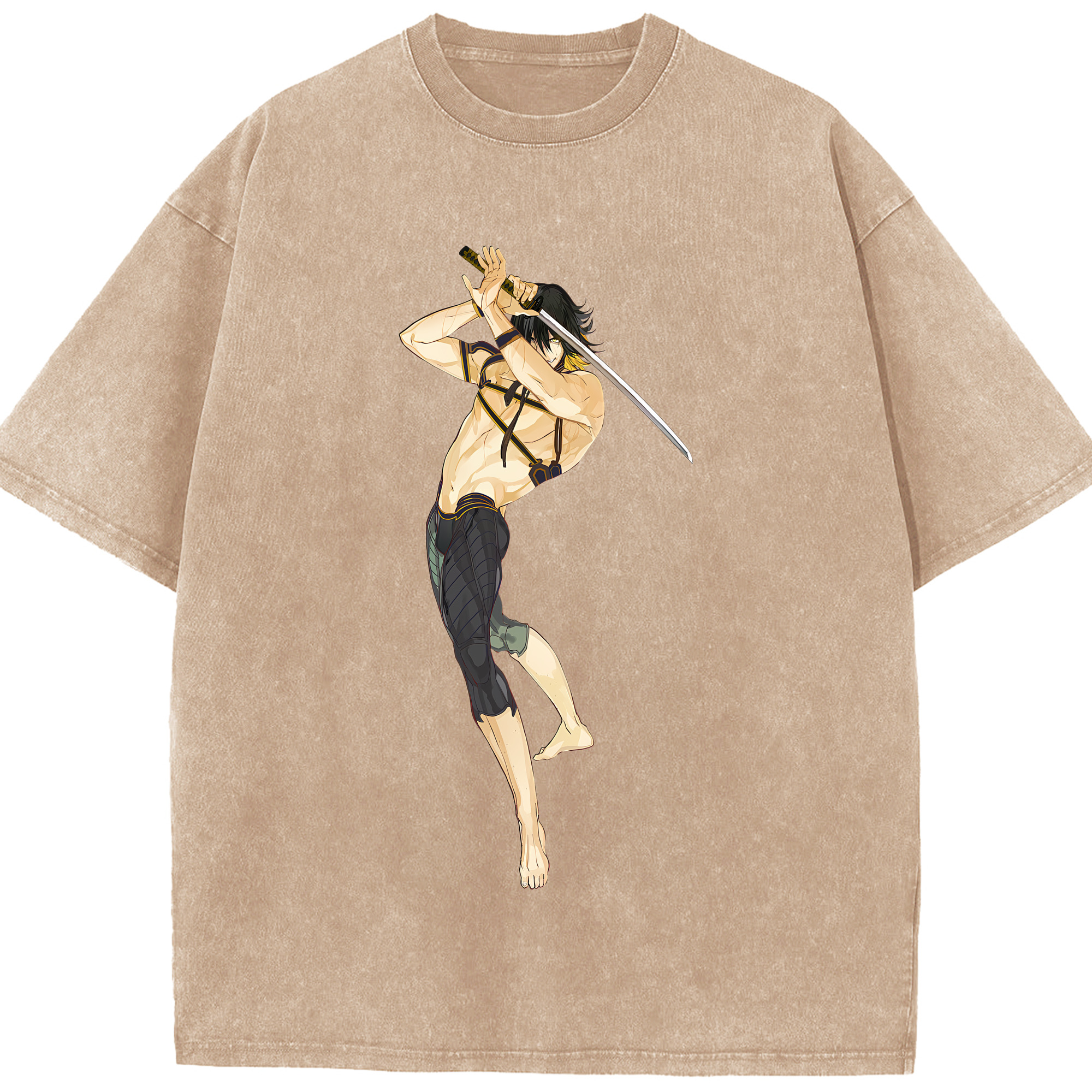 （画像用） 刀剣乱舞 Touken Ranbu 綿100% ヴィンテージ風 半袖Tシャツ（フロントプリント）
