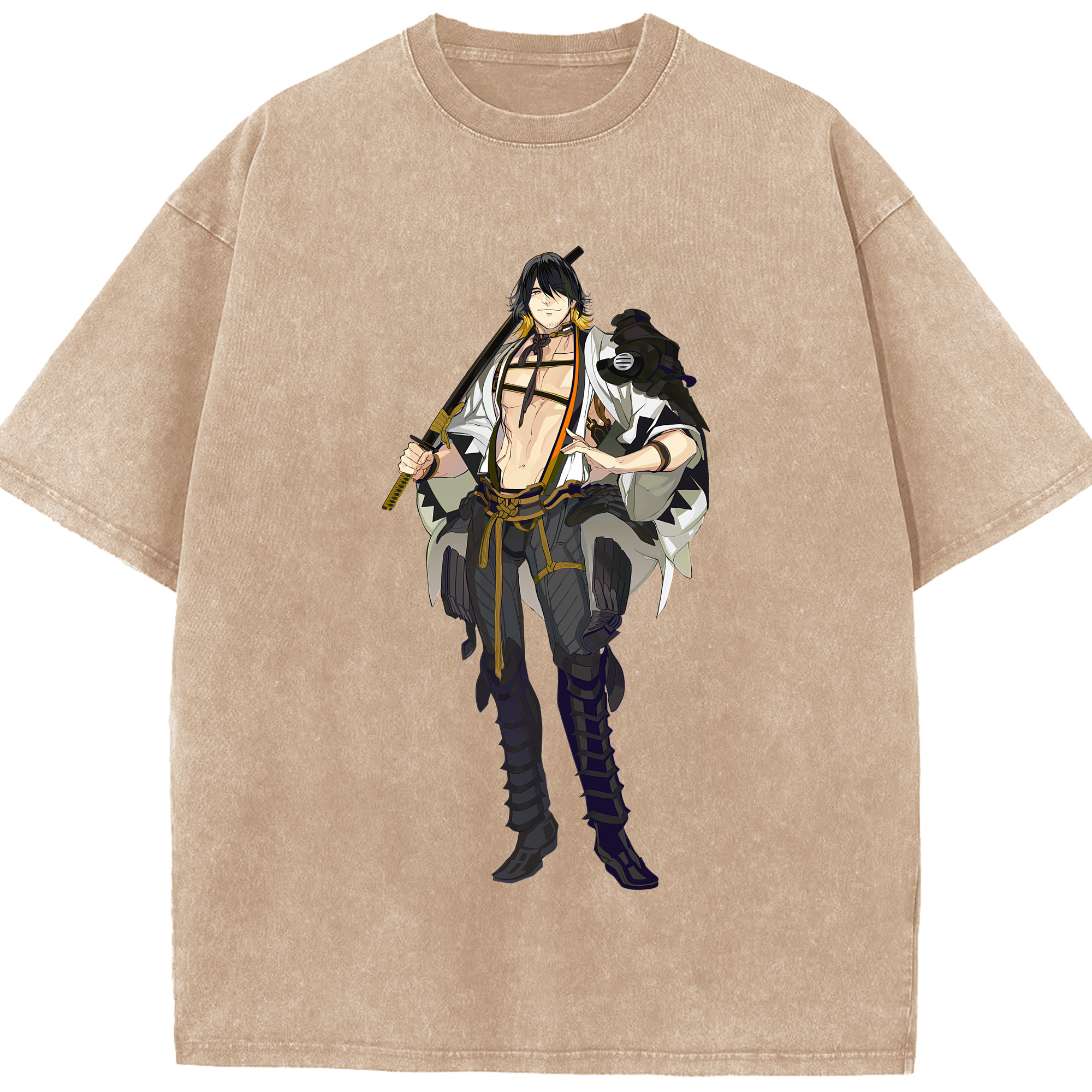 （画像用） 刀剣乱舞 Touken Ranbu 綿100% ヴィンテージ風 半袖Tシャツ（フロントプリント）