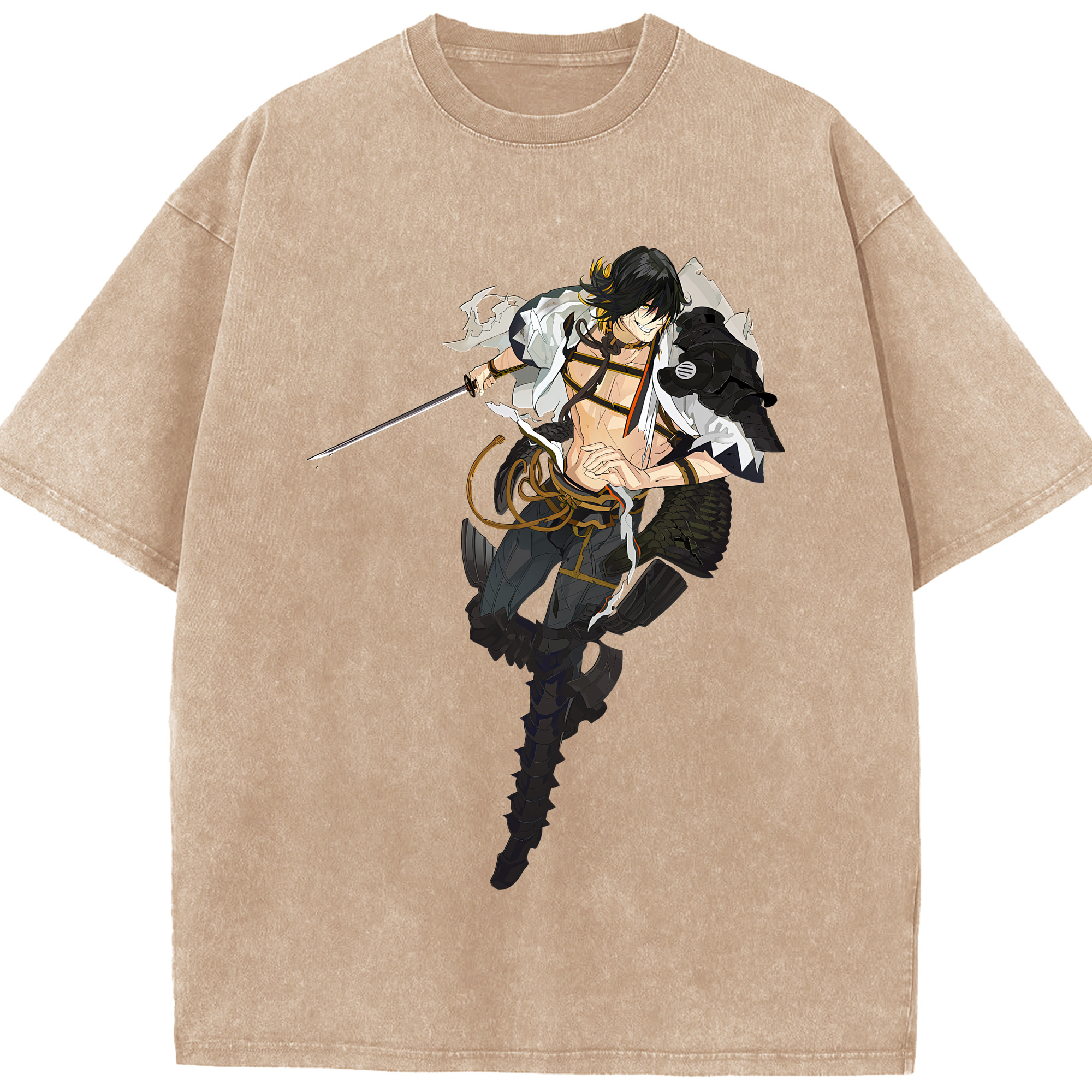 （画像用） 刀剣乱舞 Touken Ranbu 綿100% ヴィンテージ風 半袖Tシャツ（フロントプリント）