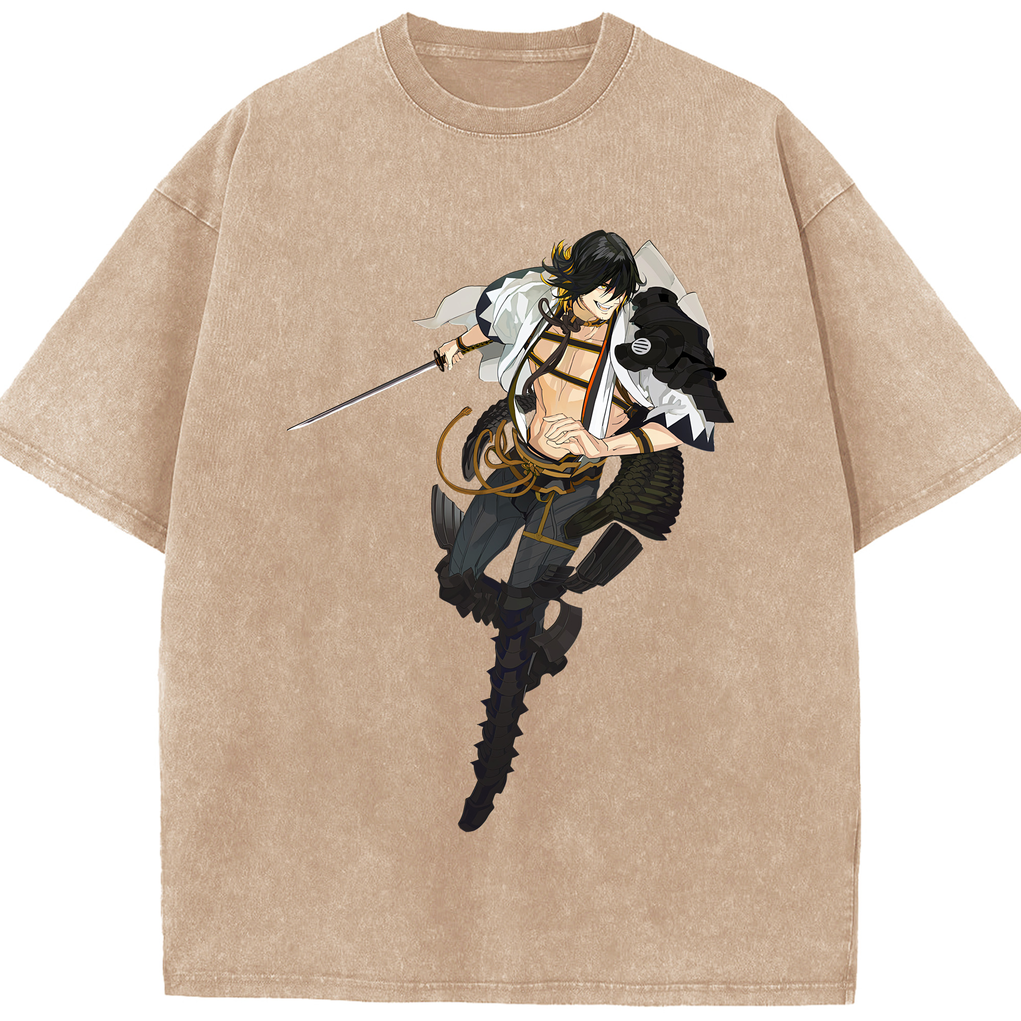 （画像用） 刀剣乱舞 Touken Ranbu 綿100% ヴィンテージ風 半袖Tシャツ（フロントプリント）