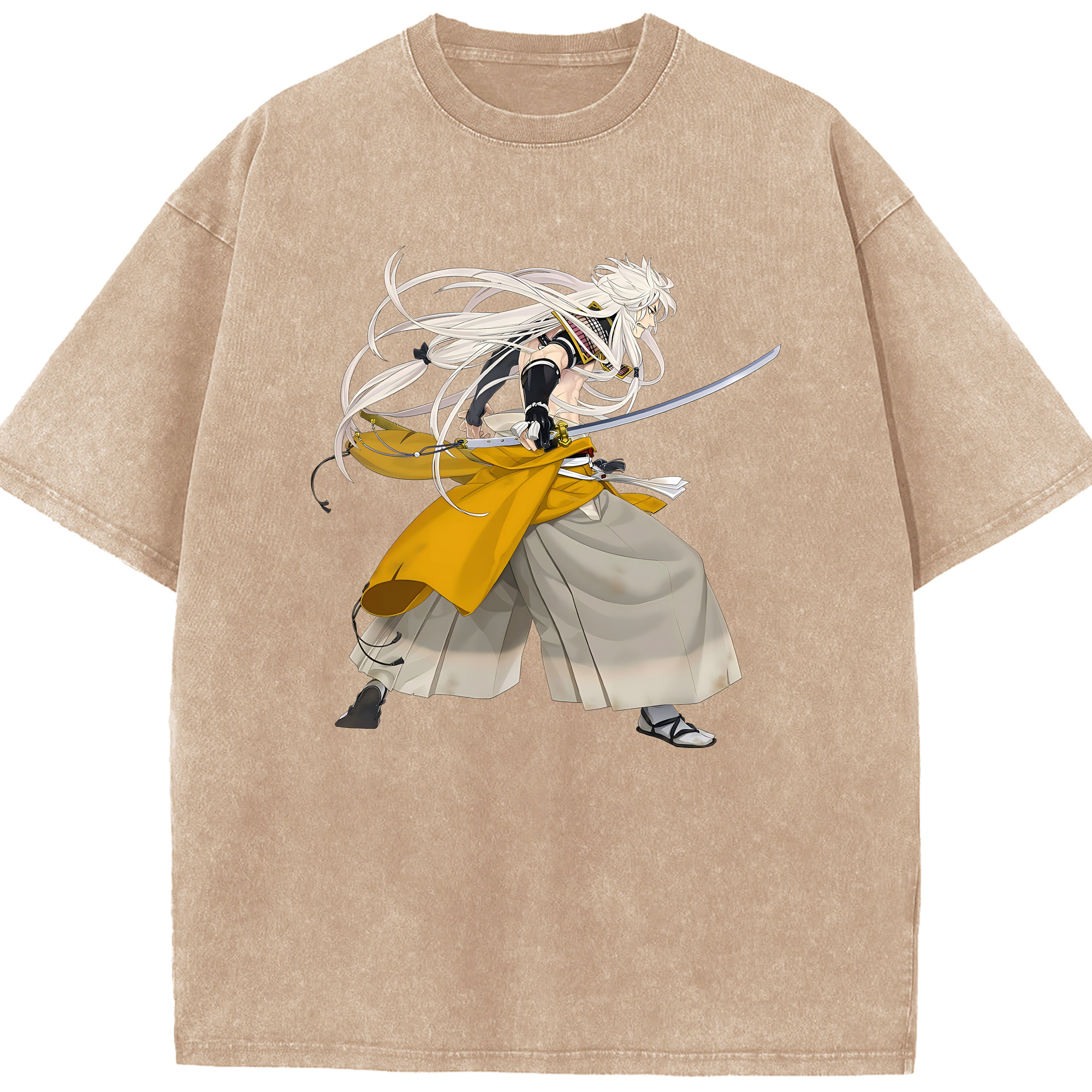 （画像用） 刀剣乱舞 Touken Ranbu 綿100% ヴィンテージ風 半袖Tシャツ（フロントプリント）