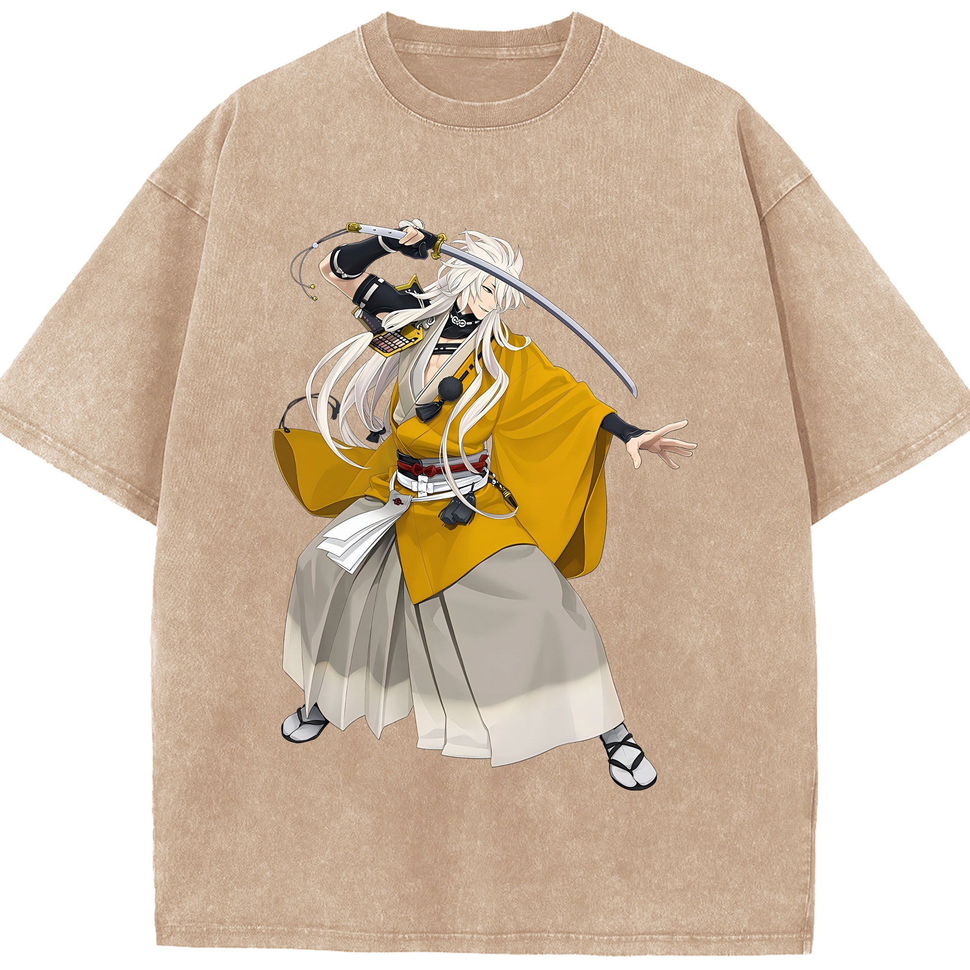 （画像用） 刀剣乱舞 Touken Ranbu 綿100% ヴィンテージ風 半袖Tシャツ（フロントプリント）