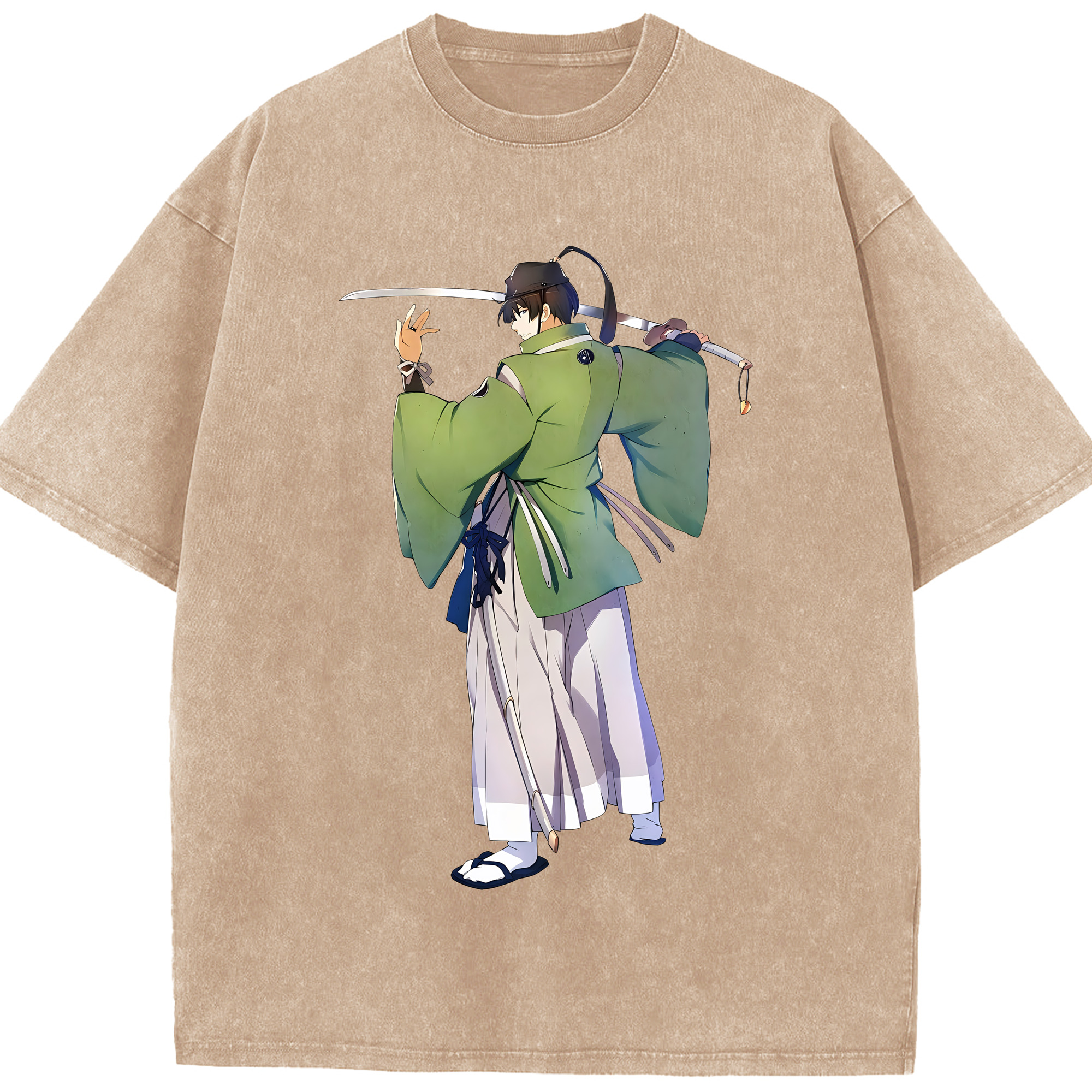 （画像用） 刀剣乱舞 Touken Ranbu 綿100% ヴィンテージ風 半袖Tシャツ（フロントプリント）