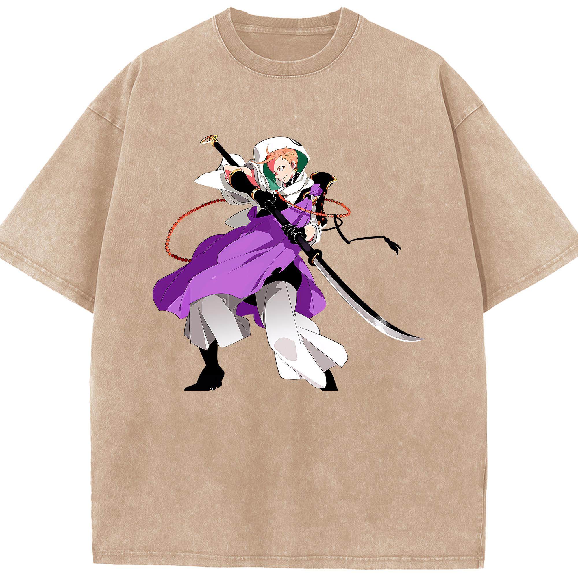 （画像用） 刀剣乱舞 Touken Ranbu 綿100% ヴィンテージ風 半袖Tシャツ（フロントプリント）