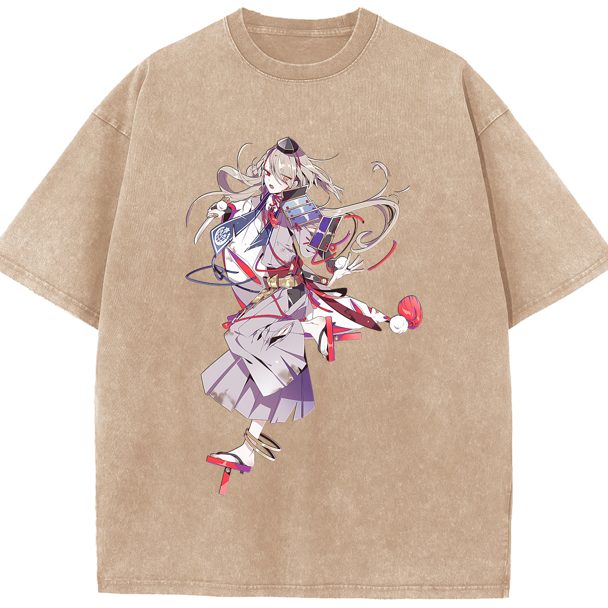 （画像用） 刀剣乱舞 Touken Ranbu 綿100% ヴィンテージ風 半袖Tシャツ（フロントプリント）
