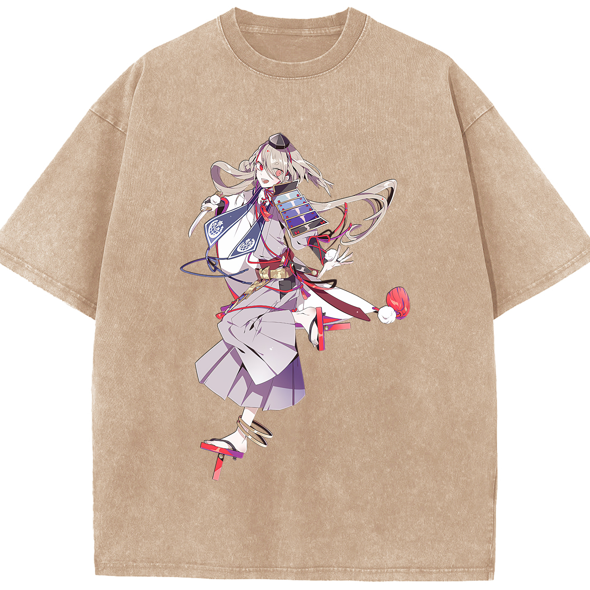 （画像用） 刀剣乱舞 Touken Ranbu 綿100% ヴィンテージ風 半袖Tシャツ（フロントプリント）