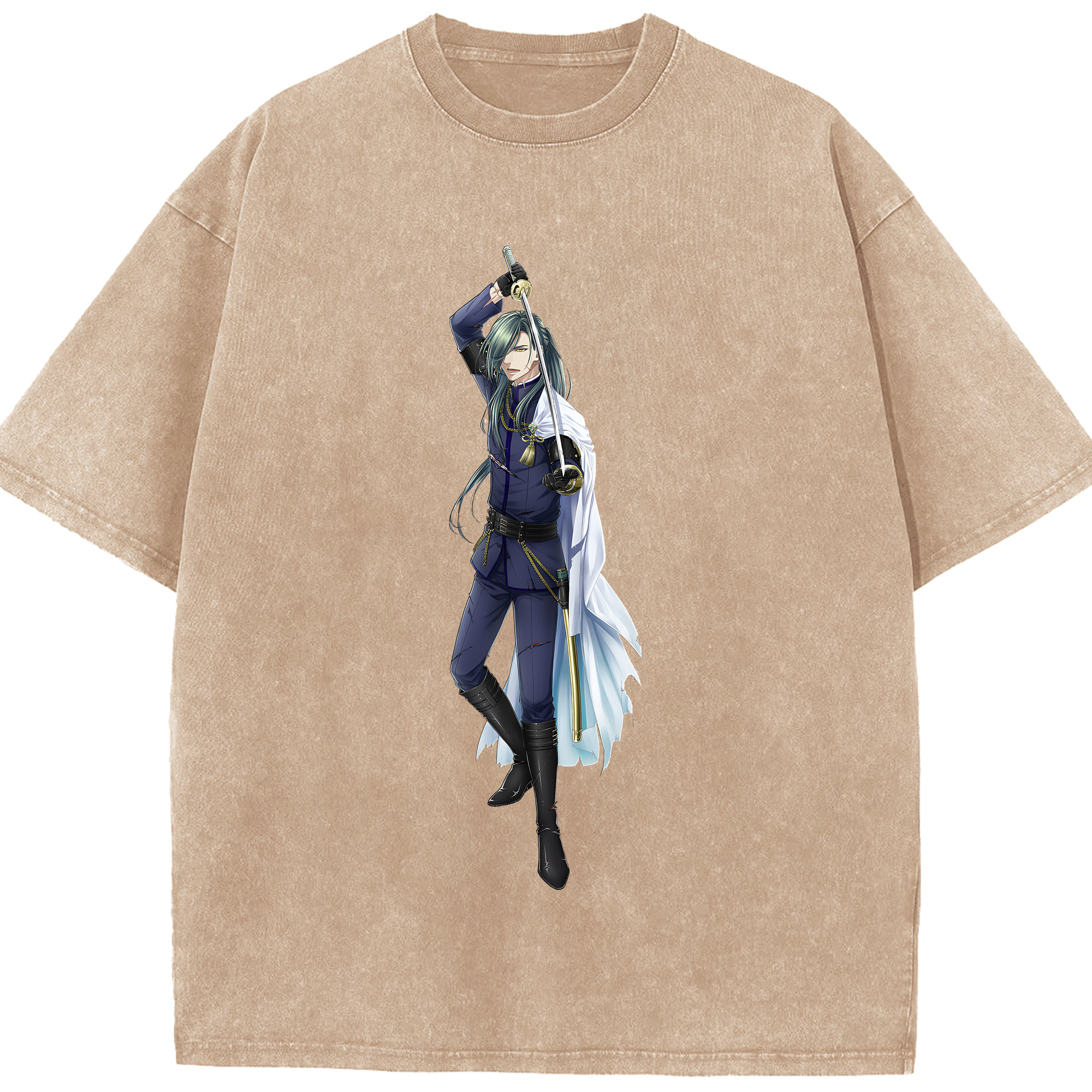 （画像用） 刀剣乱舞 Touken Ranbu 綿100% ヴィンテージ風 半袖Tシャツ（フロントプリント）