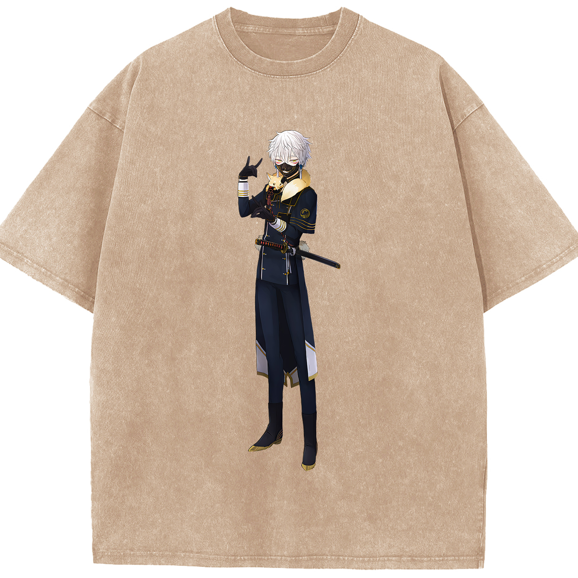 （画像用） 刀剣乱舞 Touken Ranbu 綿100% ヴィンテージ風 半袖Tシャツ（フロントプリント）