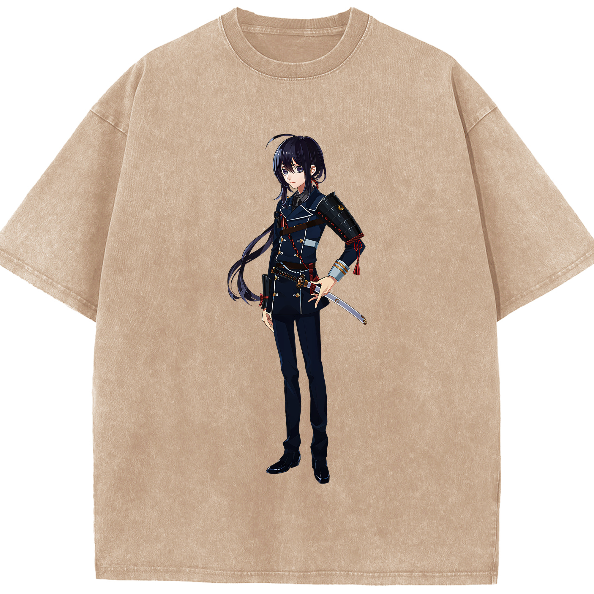 （画像用） 刀剣乱舞 Touken Ranbu 綿100% ヴィンテージ風 半袖Tシャツ（フロントプリント）