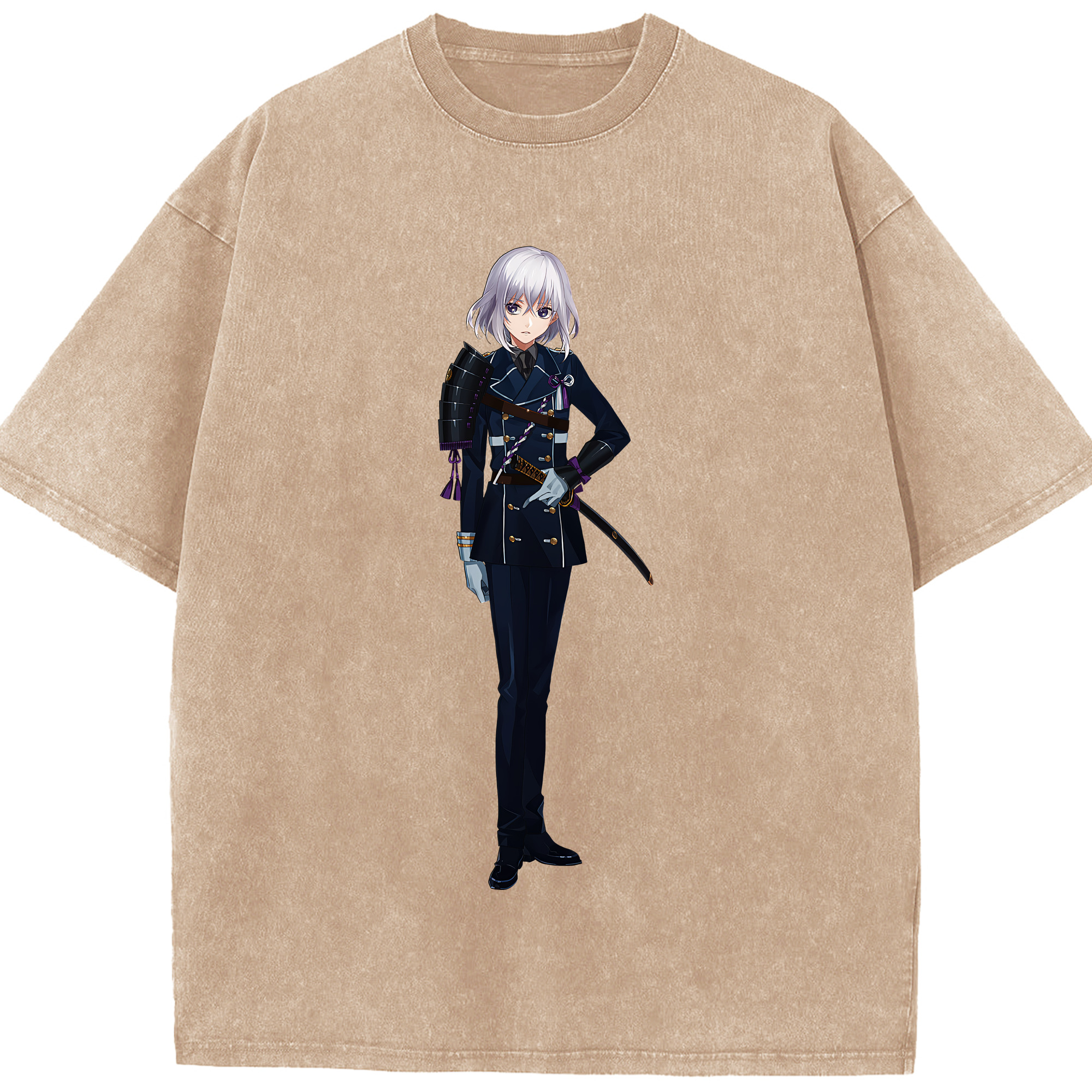 （画像用） 刀剣乱舞 Touken Ranbu 綿100% ヴィンテージ風 半袖Tシャツ（フロントプリント）
