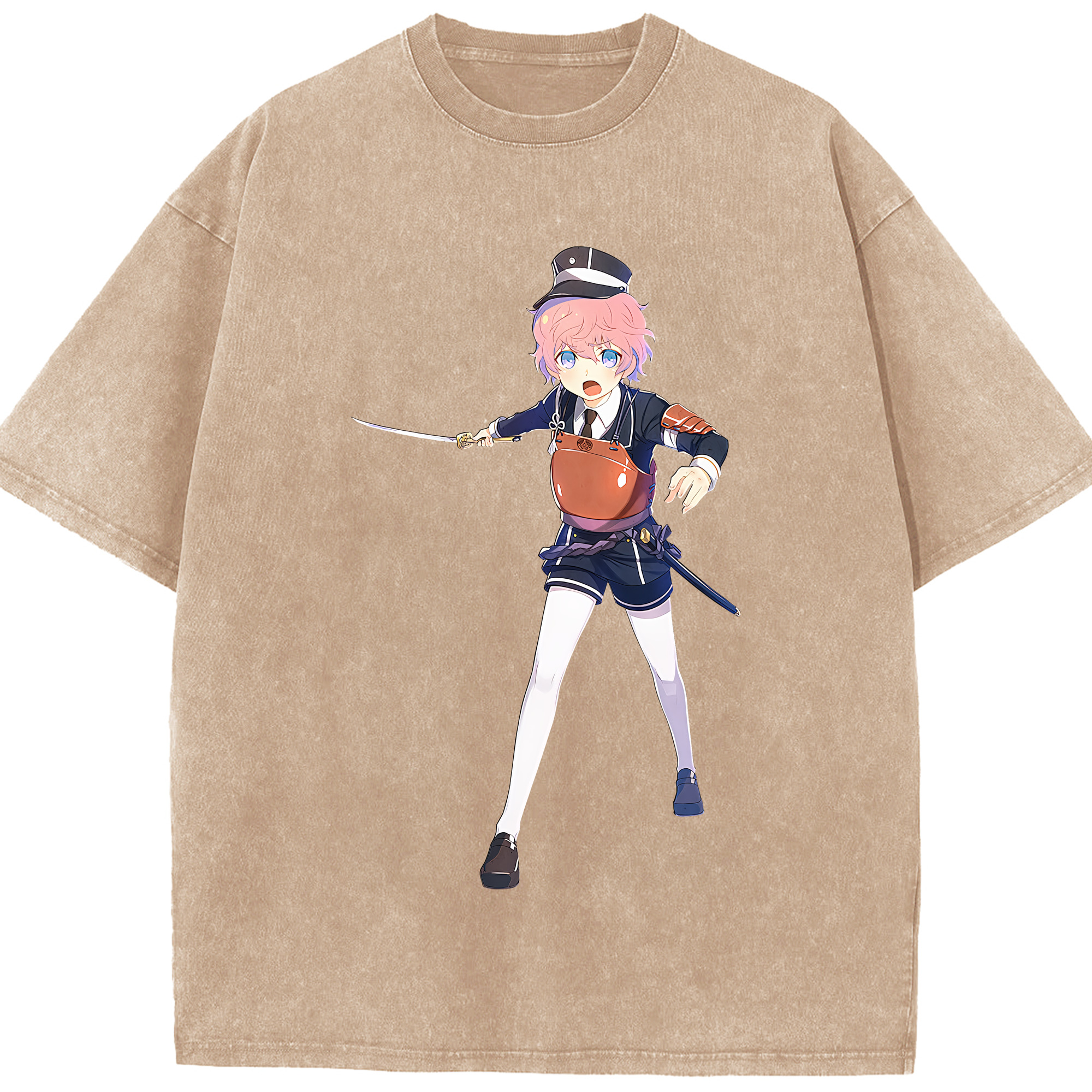 （画像用） 刀剣乱舞 Touken Ranbu 綿100% ヴィンテージ風 半袖Tシャツ（フロントプリント）