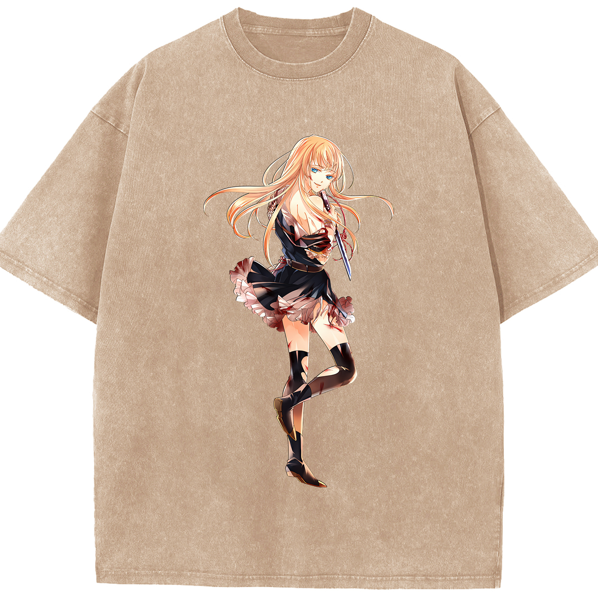 （画像用） 刀剣乱舞 Touken Ranbu 綿100% ヴィンテージ風 半袖Tシャツ（フロントプリント）