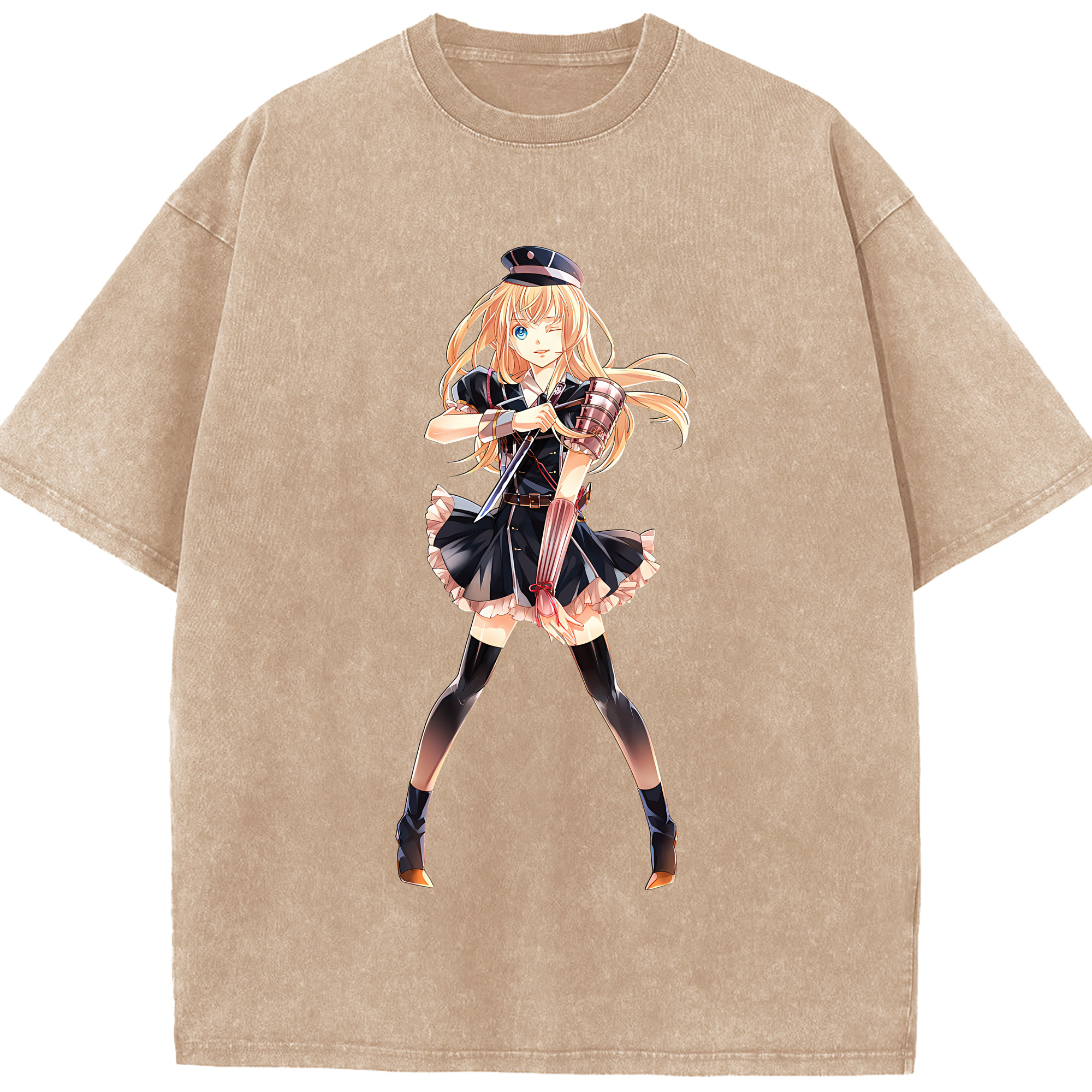 （画像用） 刀剣乱舞 Touken Ranbu 綿100% ヴィンテージ風 半袖Tシャツ（フロントプリント）