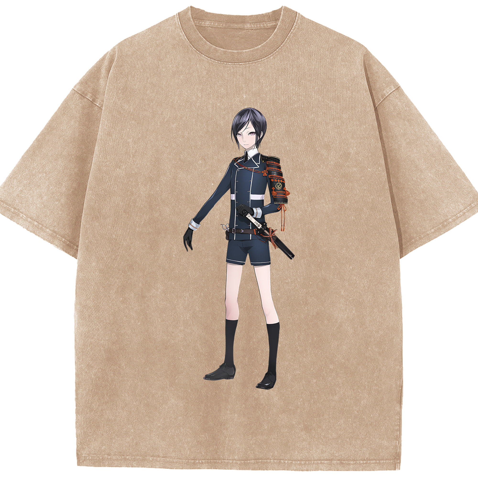 （画像用） 刀剣乱舞 Touken Ranbu 綿100% ヴィンテージ風 半袖Tシャツ（フロントプリント）
