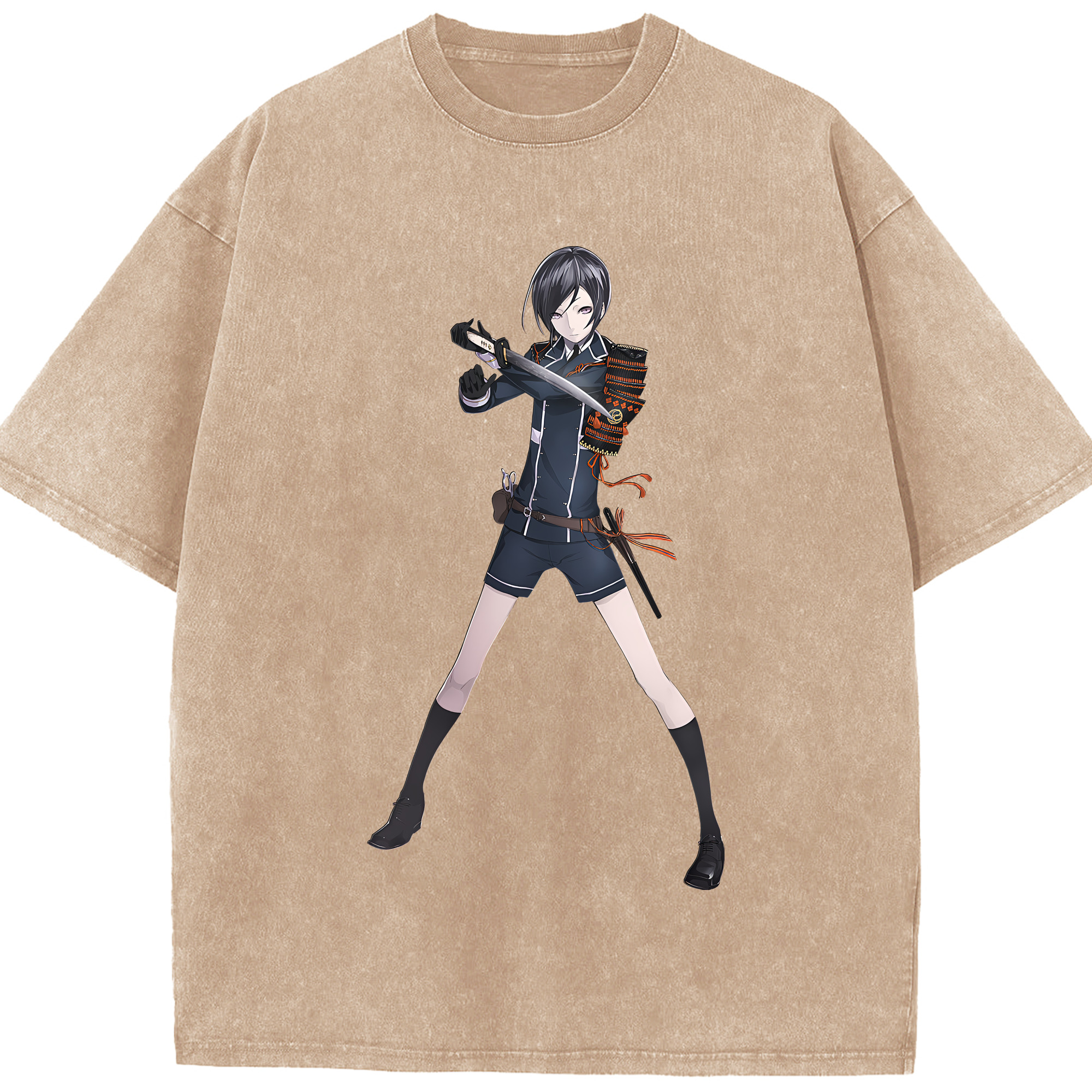 （画像用） 刀剣乱舞 Touken Ranbu 綿100% ヴィンテージ風 半袖Tシャツ（フロントプリント）