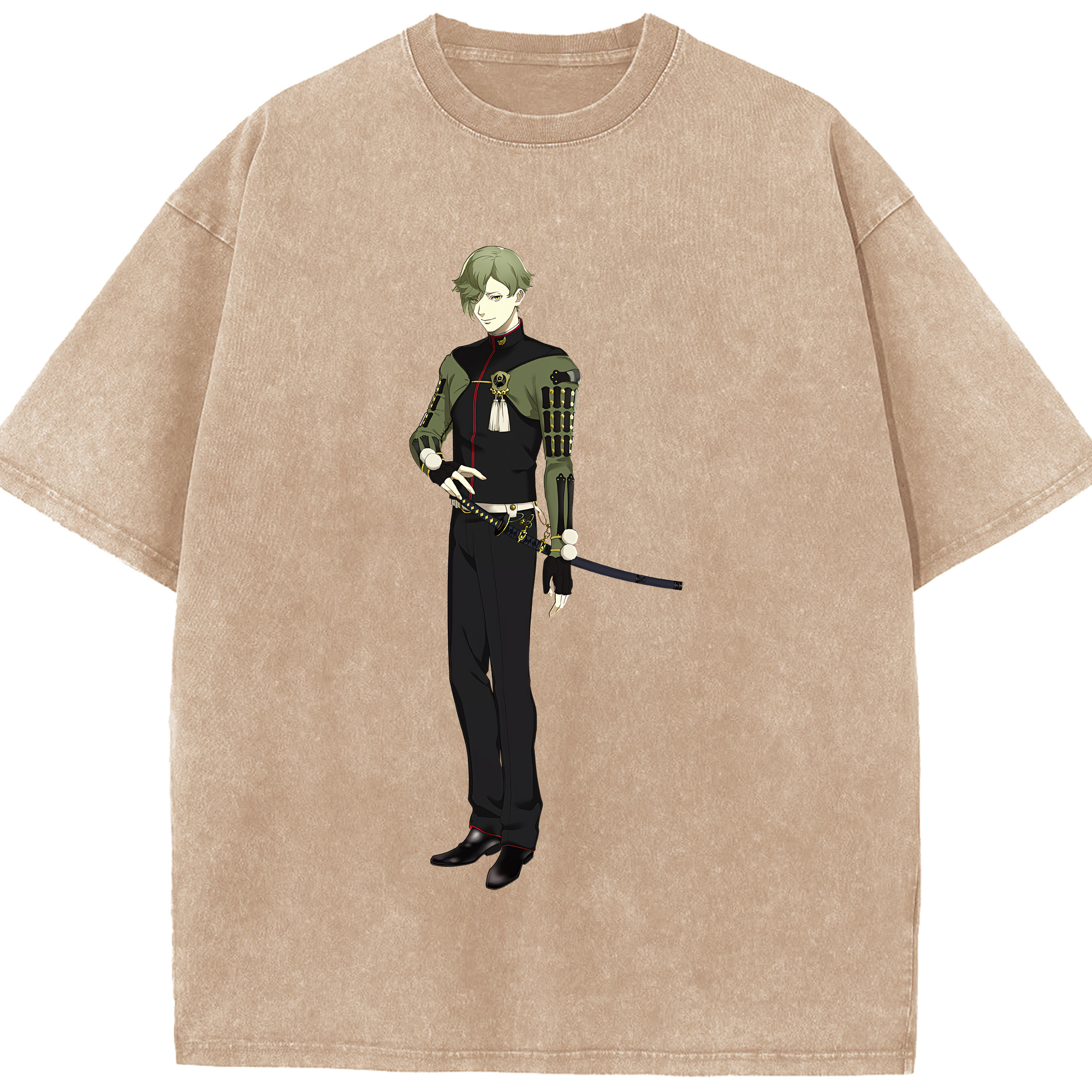 （画像用） 刀剣乱舞 Touken Ranbu 綿100% ヴィンテージ風 半袖Tシャツ（フロントプリント）