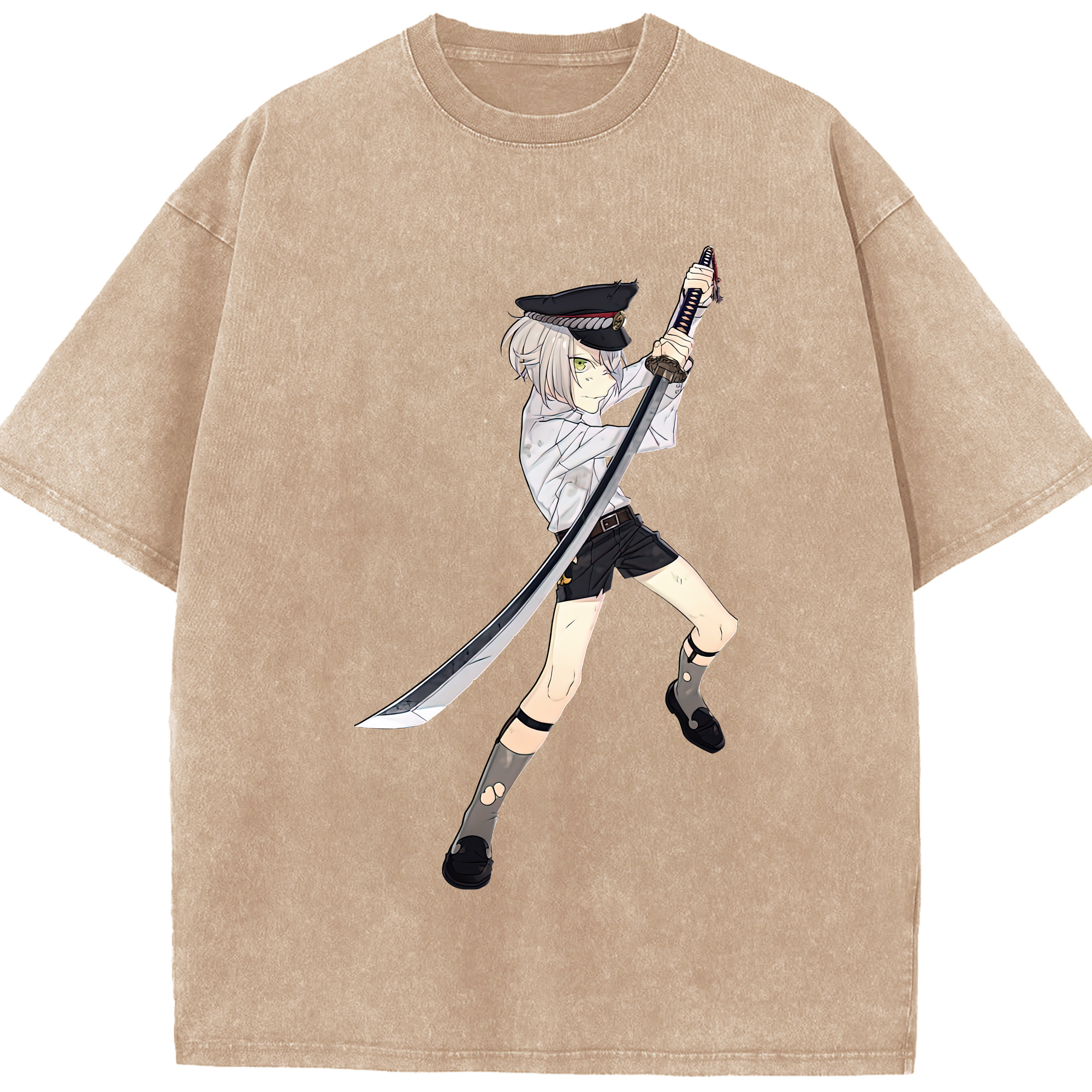 （画像用） 刀剣乱舞 Touken Ranbu 綿100% ヴィンテージ風 半袖Tシャツ（フロントプリント）