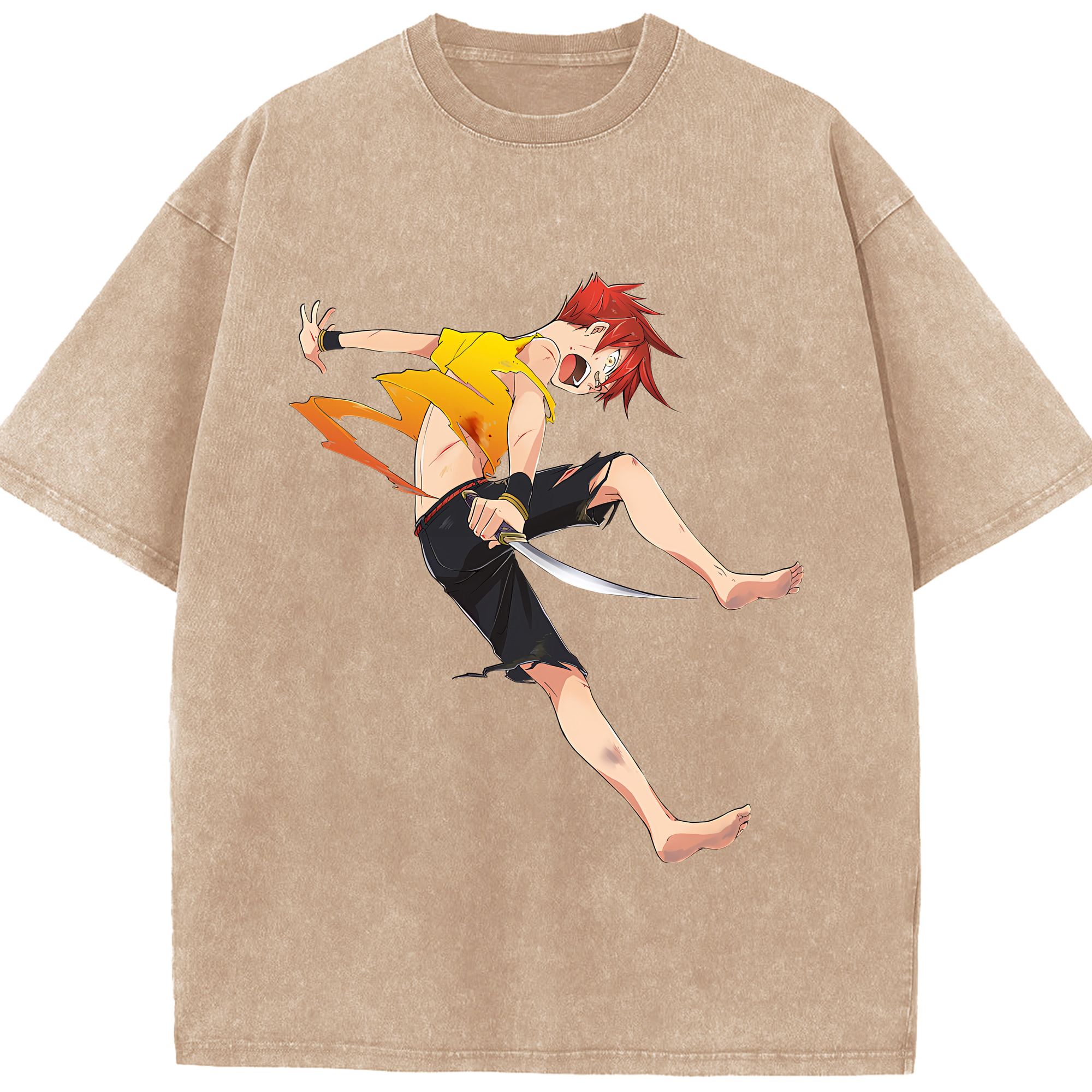 （画像用） 刀剣乱舞 Touken Ranbu 綿100% ヴィンテージ風 半袖Tシャツ（フロントプリント）