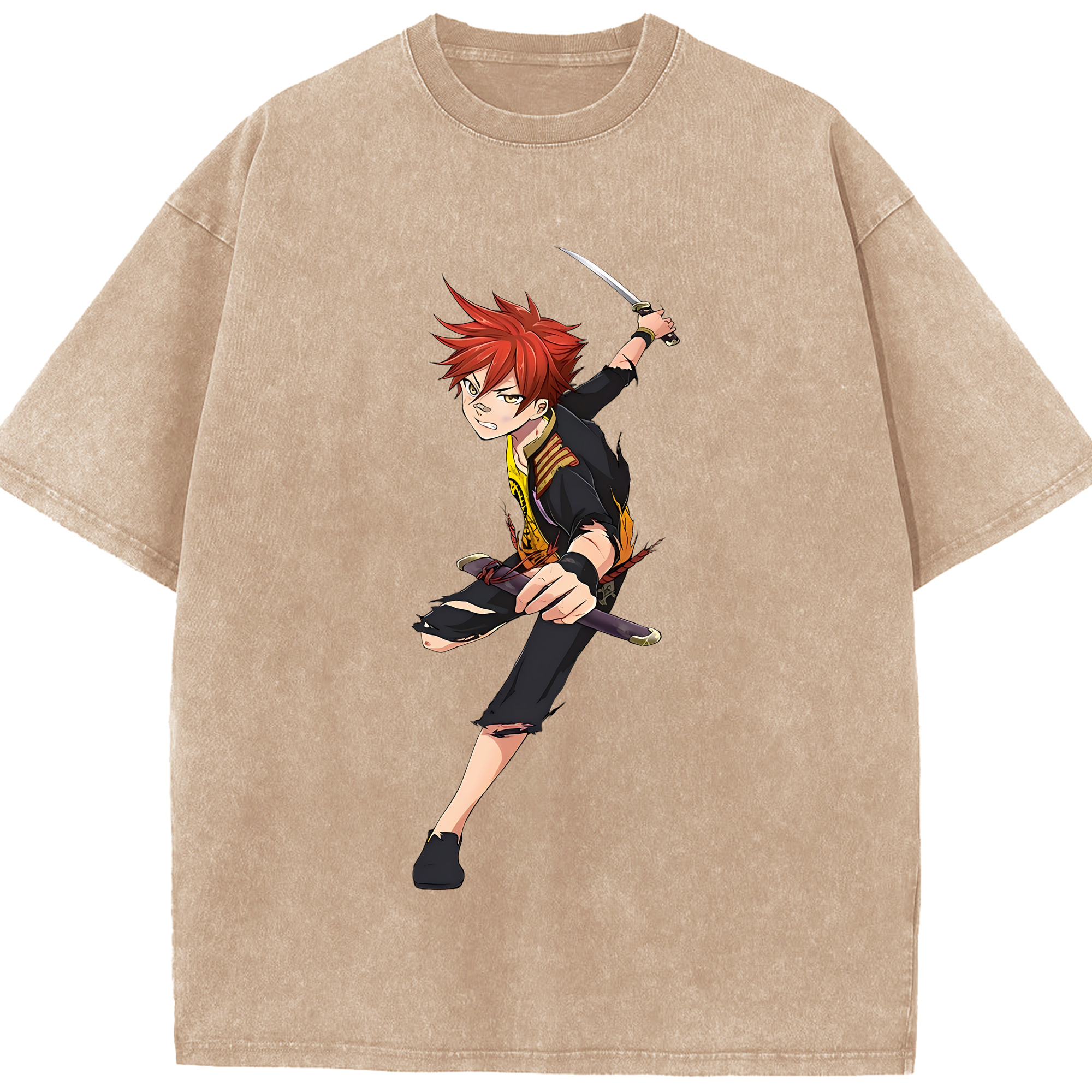 （画像用） 刀剣乱舞 Touken Ranbu 綿100% ヴィンテージ風 半袖Tシャツ（フロントプリント）