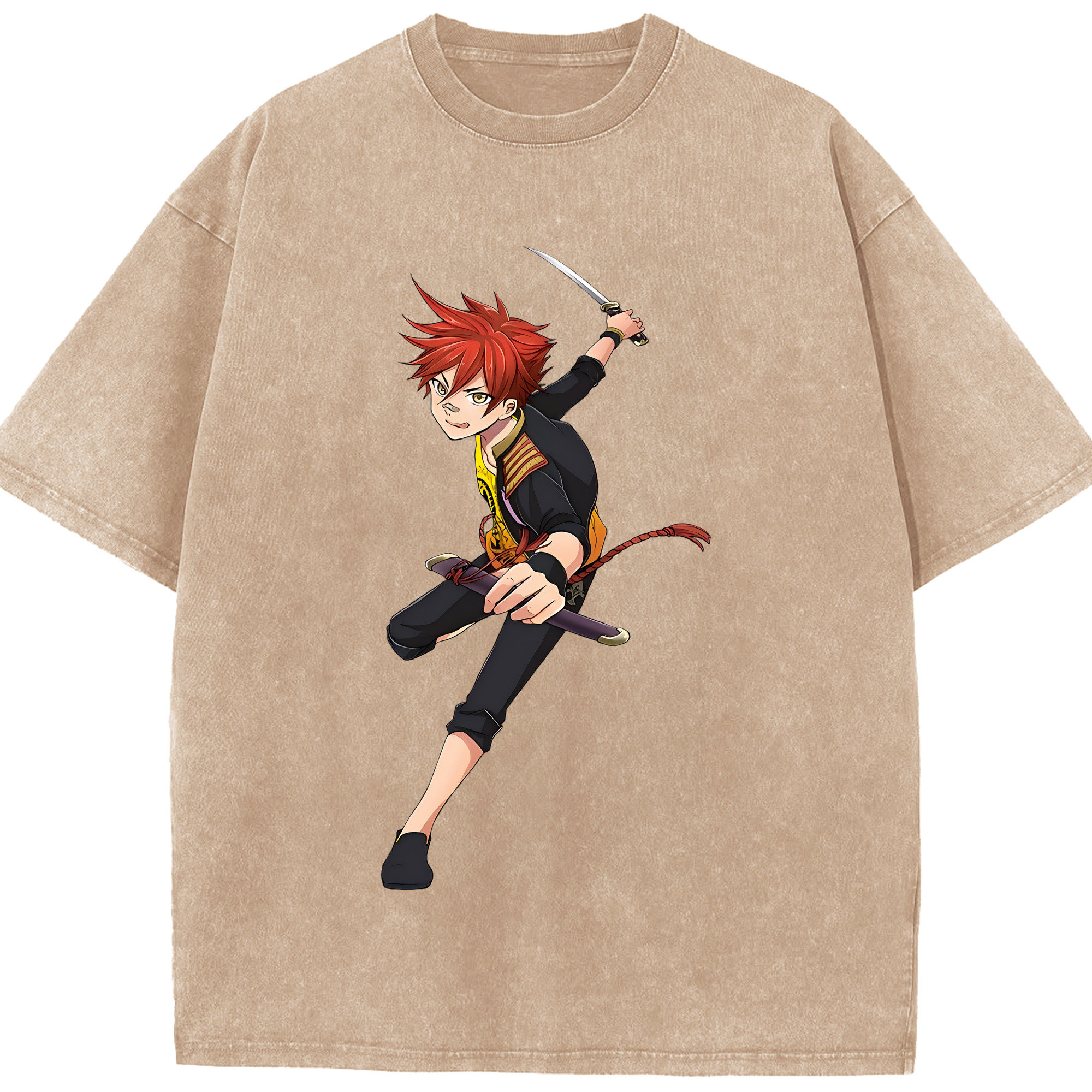 （画像用） 刀剣乱舞 Touken Ranbu 綿100% ヴィンテージ風 半袖Tシャツ（フロントプリント）