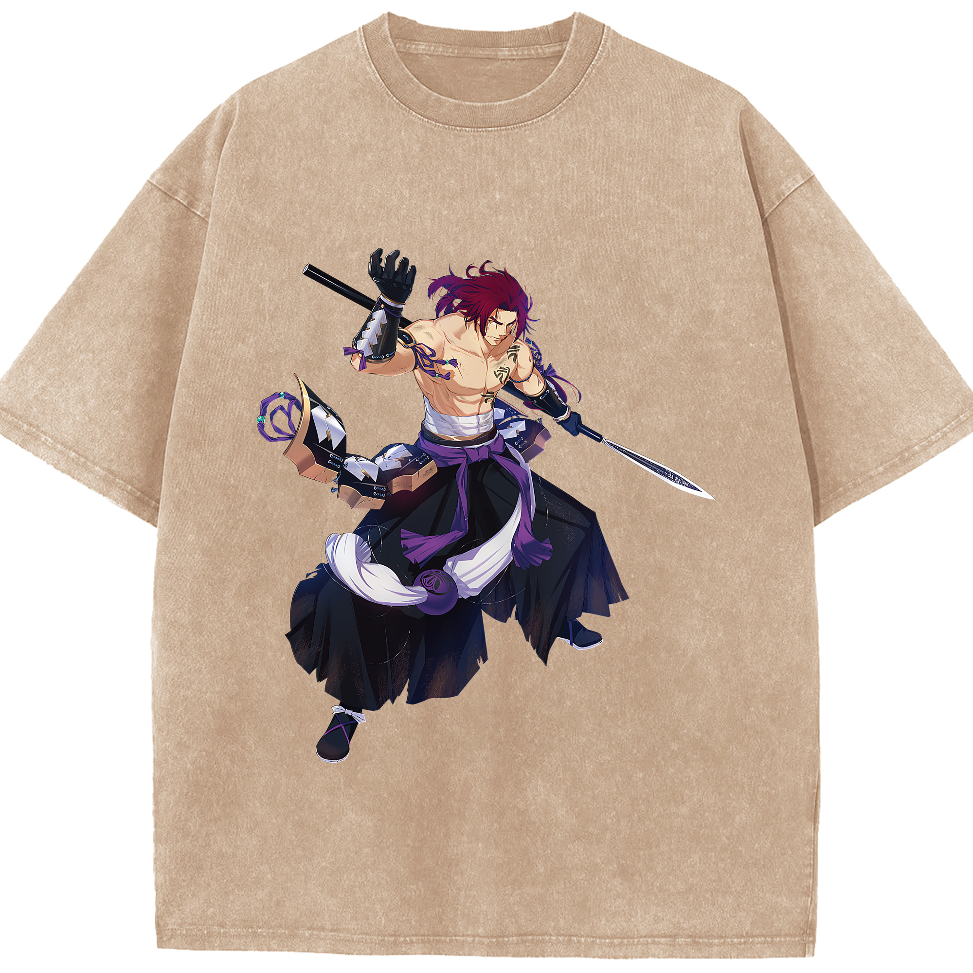 （画像用） 刀剣乱舞 Touken Ranbu 綿100% ヴィンテージ風 半袖Tシャツ（フロントプリント）