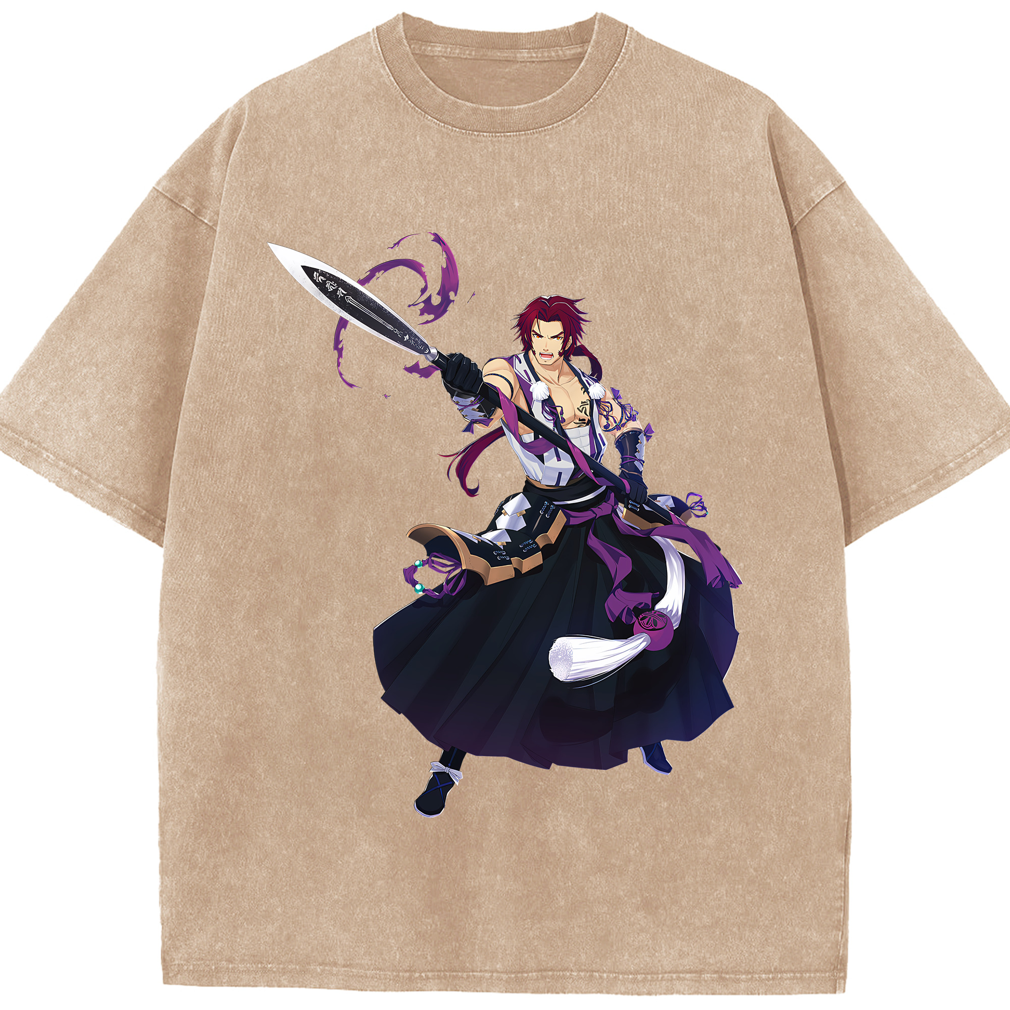 （画像用） 刀剣乱舞 Touken Ranbu 綿100% ヴィンテージ風 半袖Tシャツ（フロントプリント）