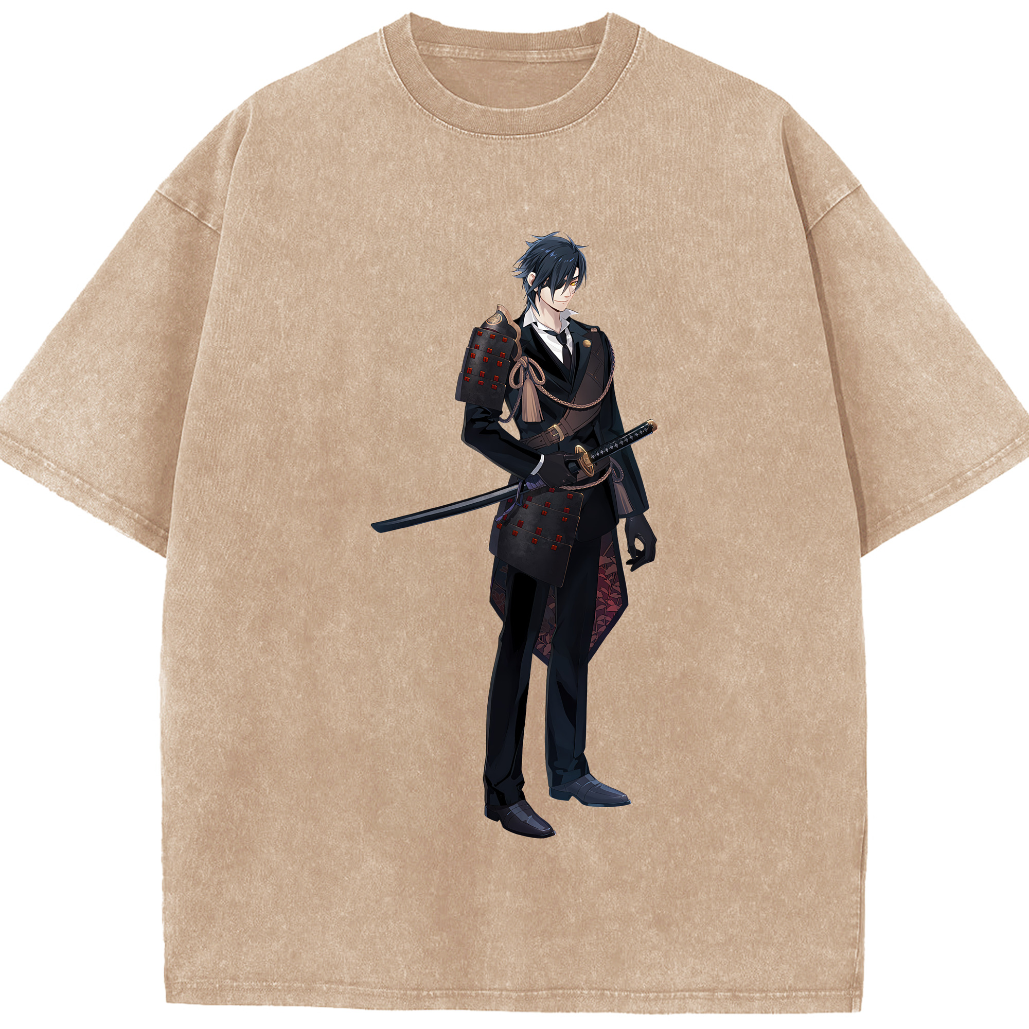 （画像用） 刀剣乱舞 Touken Ranbu 綿100% ヴィンテージ風 半袖Tシャツ（フロントプリント）