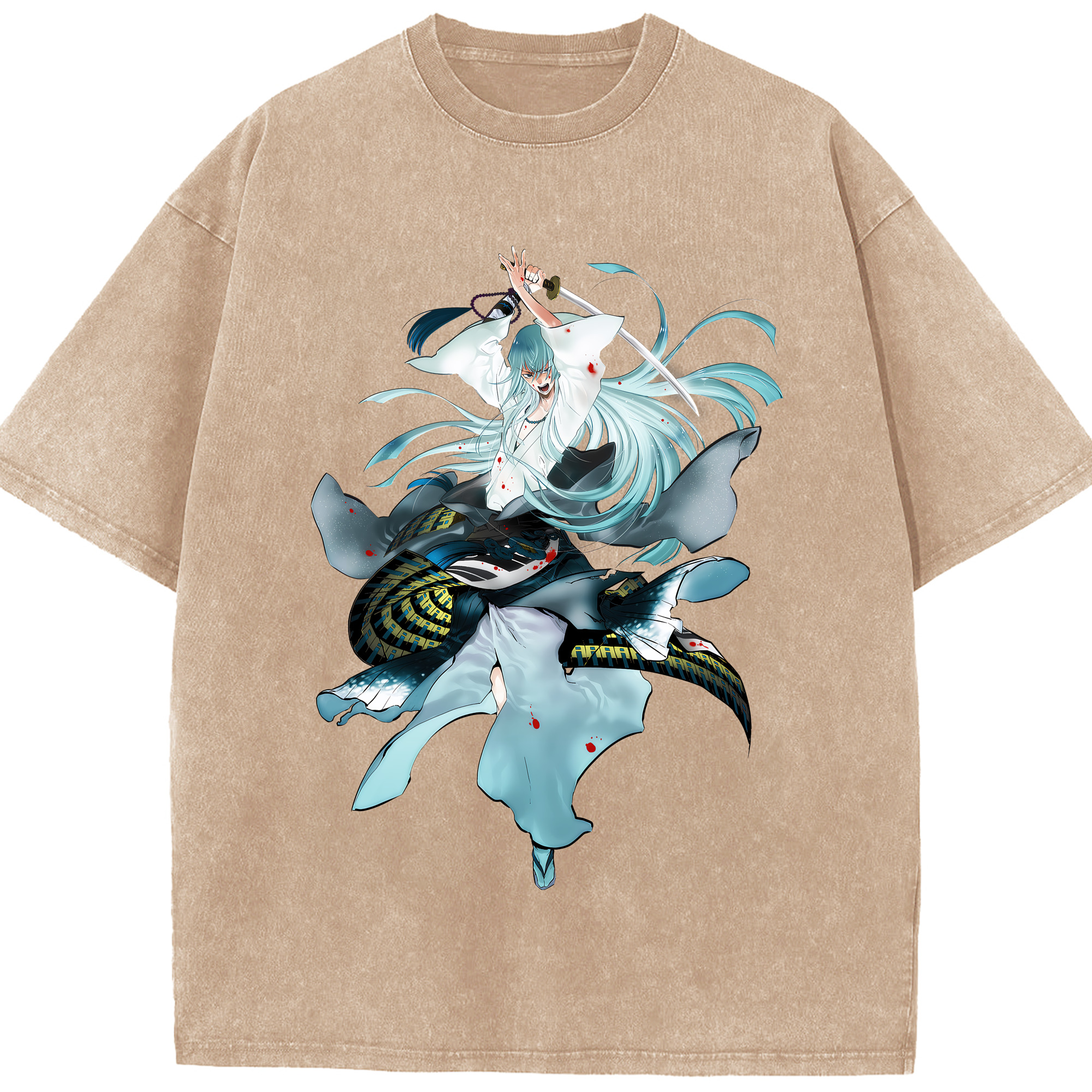 （画像用） 刀剣乱舞 Touken Ranbu 綿100% ヴィンテージ風 半袖Tシャツ（フロントプリント）