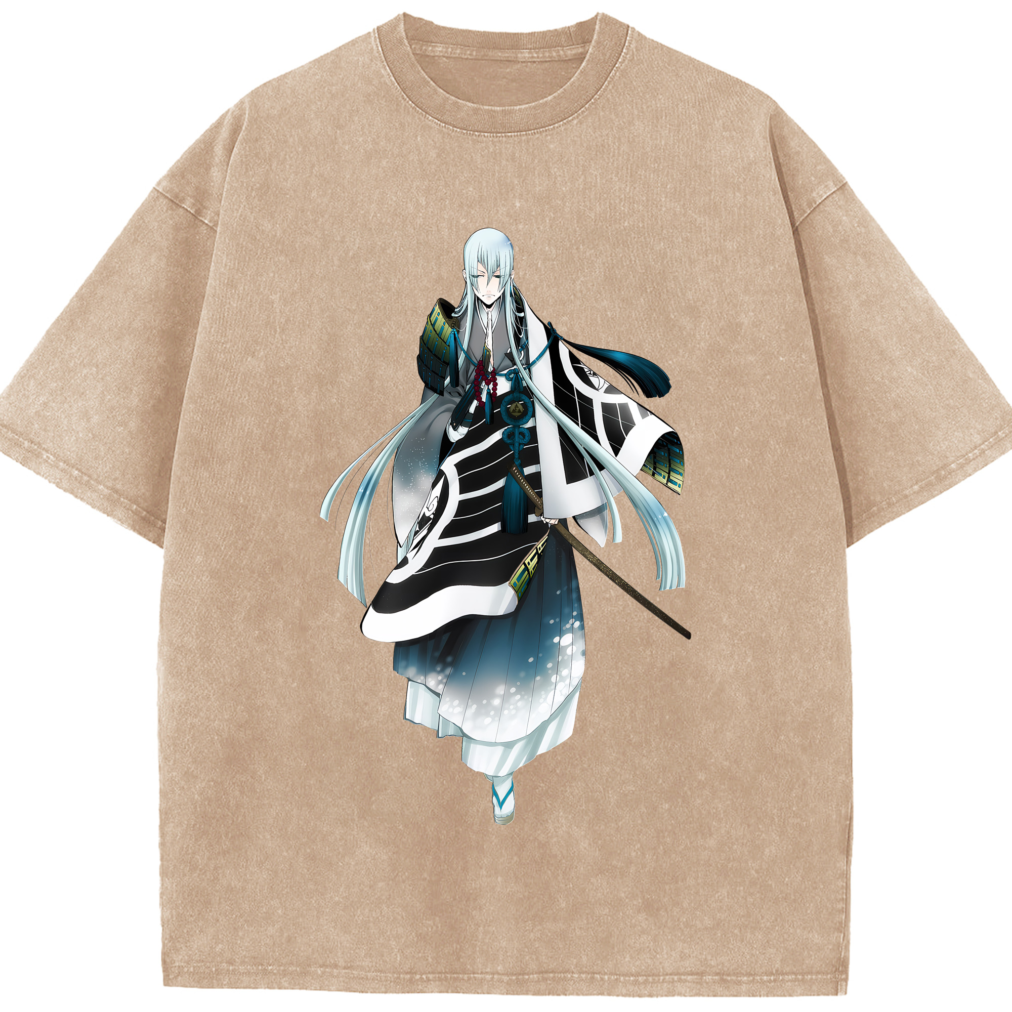 （画像用） 刀剣乱舞 Touken Ranbu 綿100% ヴィンテージ風 半袖Tシャツ（フロントプリント）