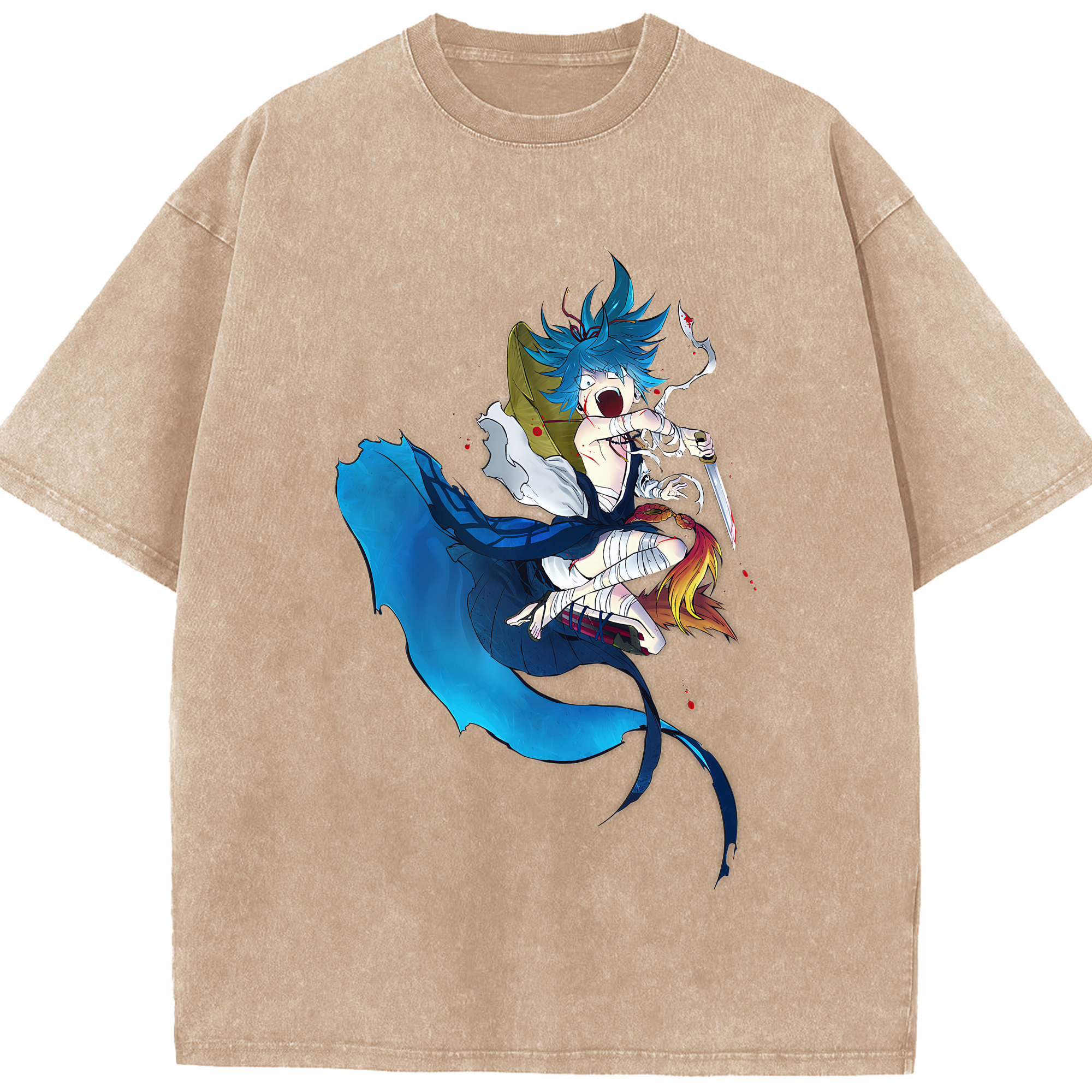 （画像用） 刀剣乱舞 Touken Ranbu 綿100% ヴィンテージ風 半袖Tシャツ（フロントプリント）