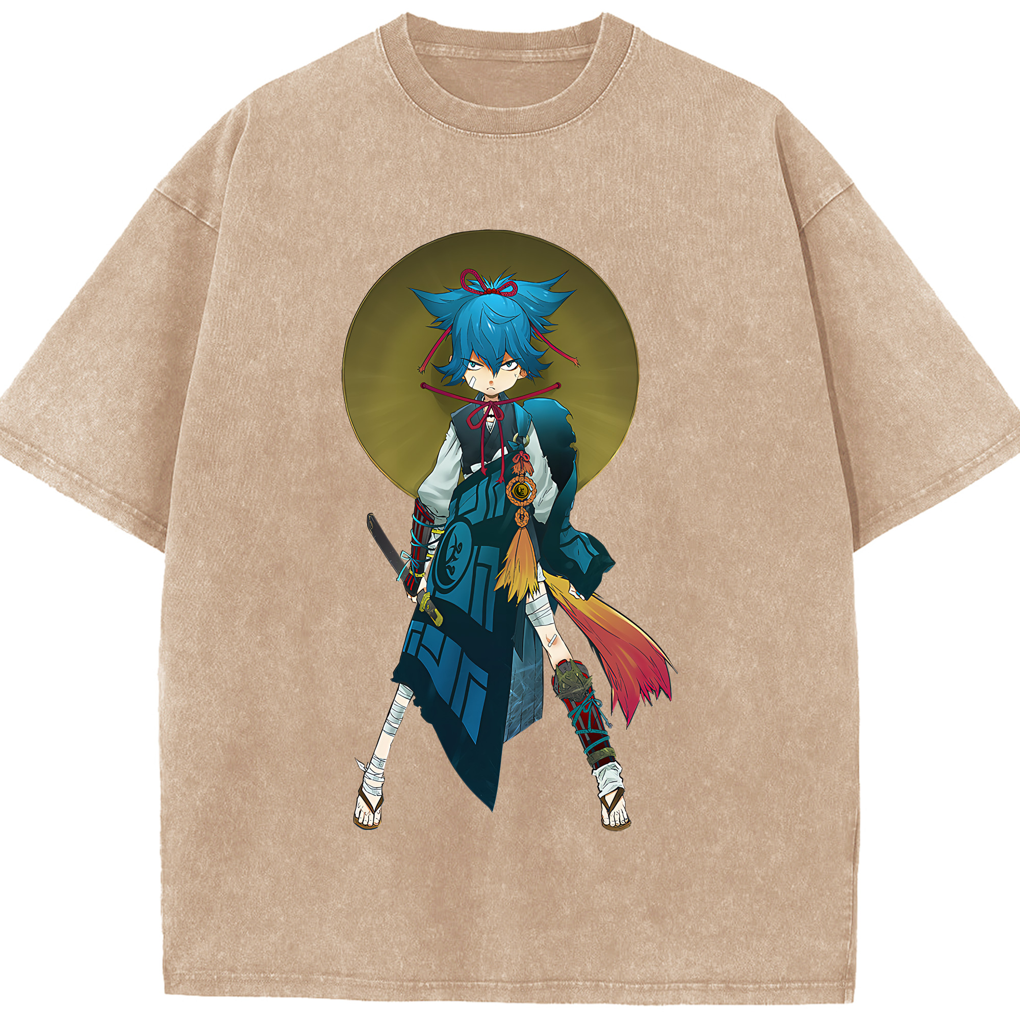 （画像用） 刀剣乱舞 Touken Ranbu 綿100% ヴィンテージ風 半袖Tシャツ（フロントプリント）