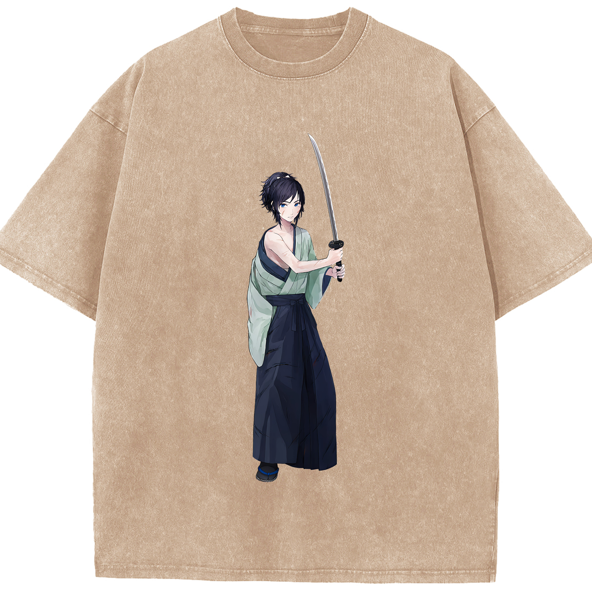 （画像用） 刀剣乱舞 Touken Ranbu 綿100% ヴィンテージ風 半袖Tシャツ（フロントプリント）