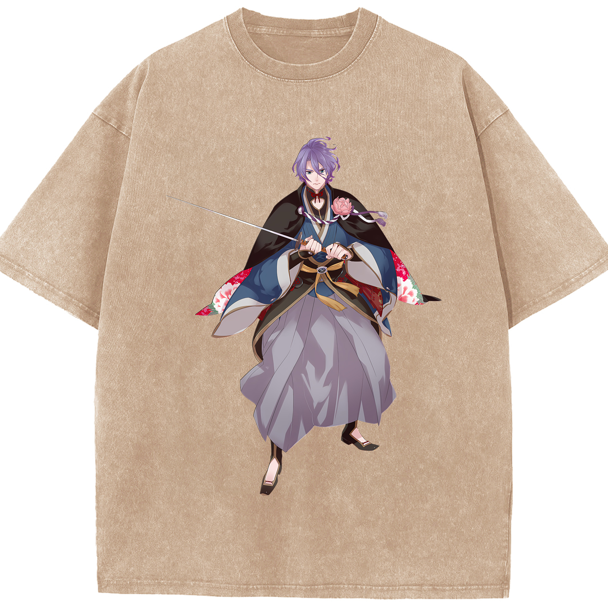 （画像用） 刀剣乱舞 Touken Ranbu 綿100% ヴィンテージ風 半袖Tシャツ（フロントプリント）