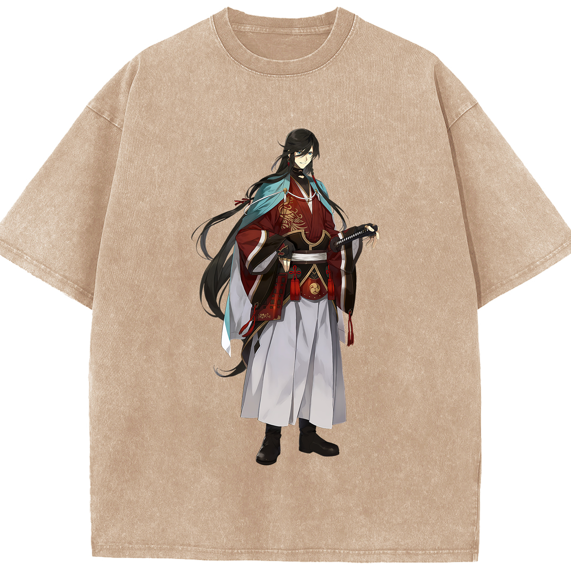 （画像用） 刀剣乱舞 Touken Ranbu 綿100% ヴィンテージ風 半袖Tシャツ（フロントプリント）