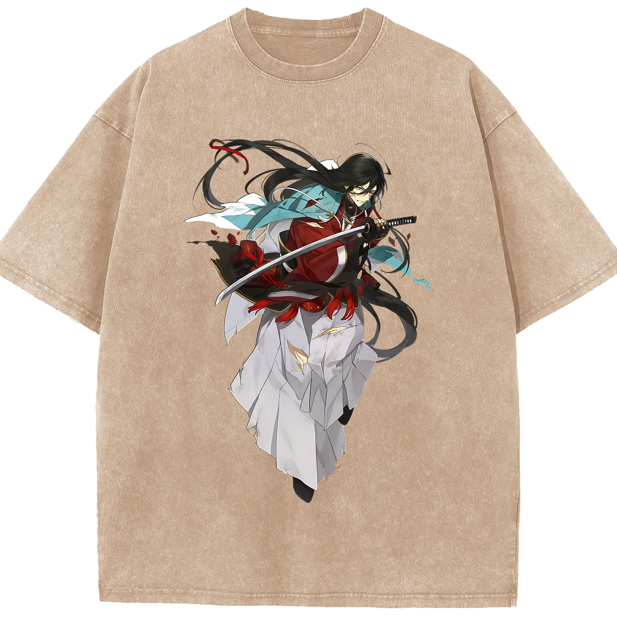 （画像用） 刀剣乱舞 Touken Ranbu 綿100% ヴィンテージ風 半袖Tシャツ（フロントプリント）