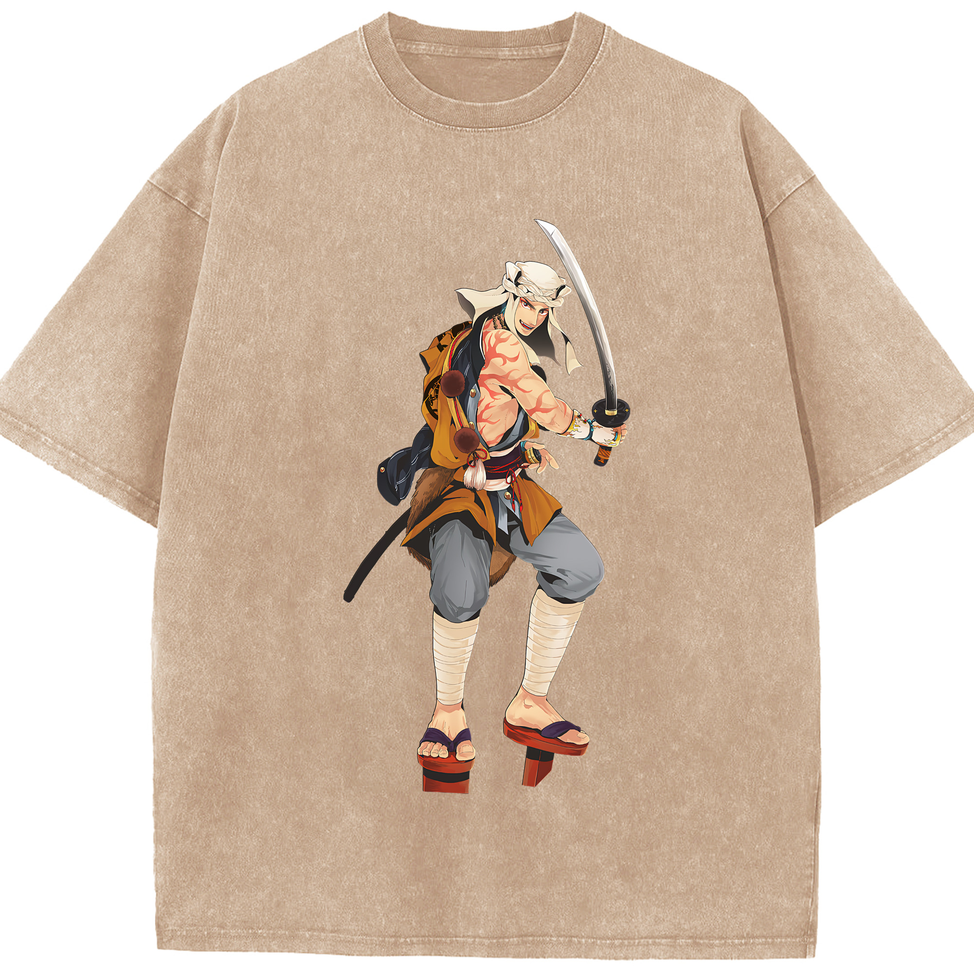 （画像用） 刀剣乱舞 Touken Ranbu 綿100% ヴィンテージ風 半袖Tシャツ（フロントプリント）