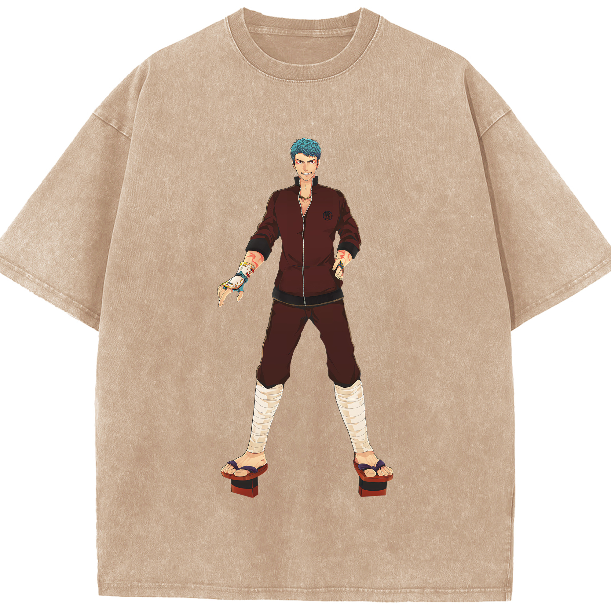 （画像用） 刀剣乱舞 Touken Ranbu 綿100% ヴィンテージ風 半袖Tシャツ（フロントプリント）