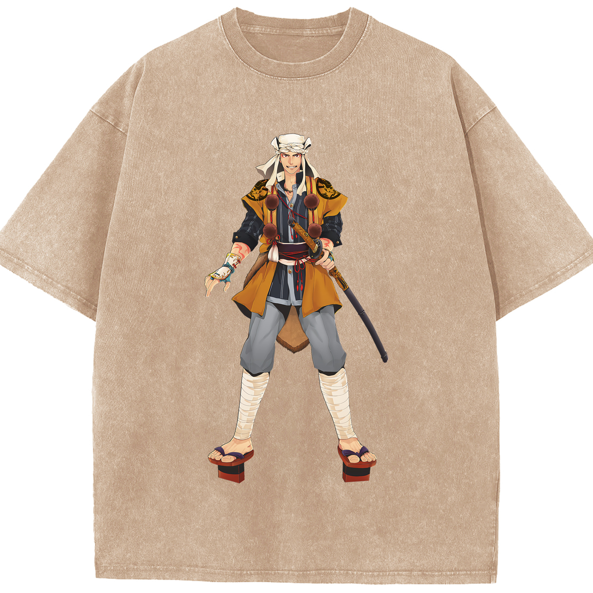 （画像用） 刀剣乱舞 Touken Ranbu 綿100% ヴィンテージ風 半袖Tシャツ（フロントプリント）