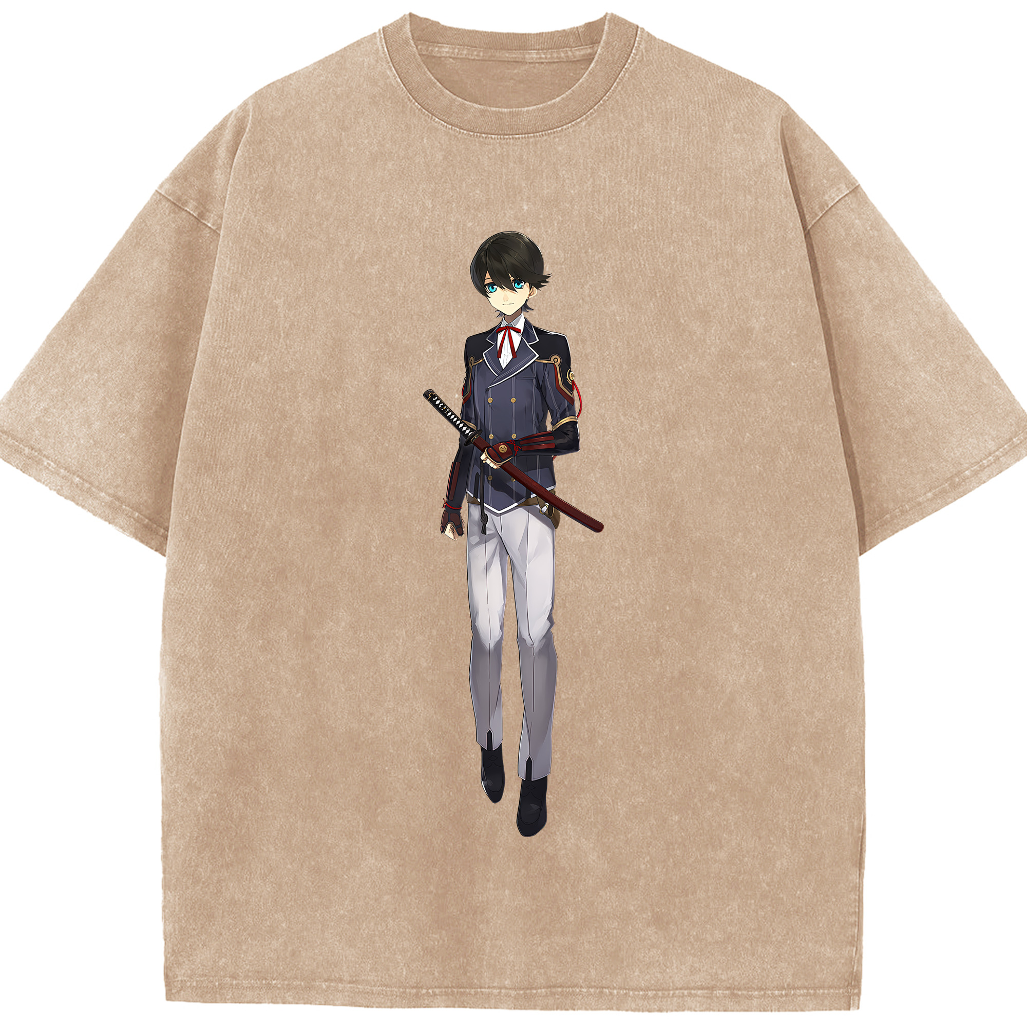 （画像用） 刀剣乱舞 Touken Ranbu 綿100% ヴィンテージ風 半袖Tシャツ（フロントプリント）