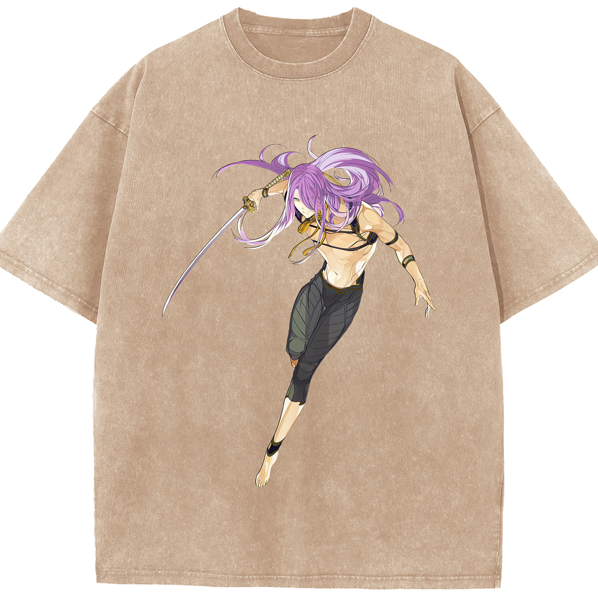 （画像用） 刀剣乱舞 Touken Ranbu 綿100% ヴィンテージ風 半袖Tシャツ（フロントプリント）