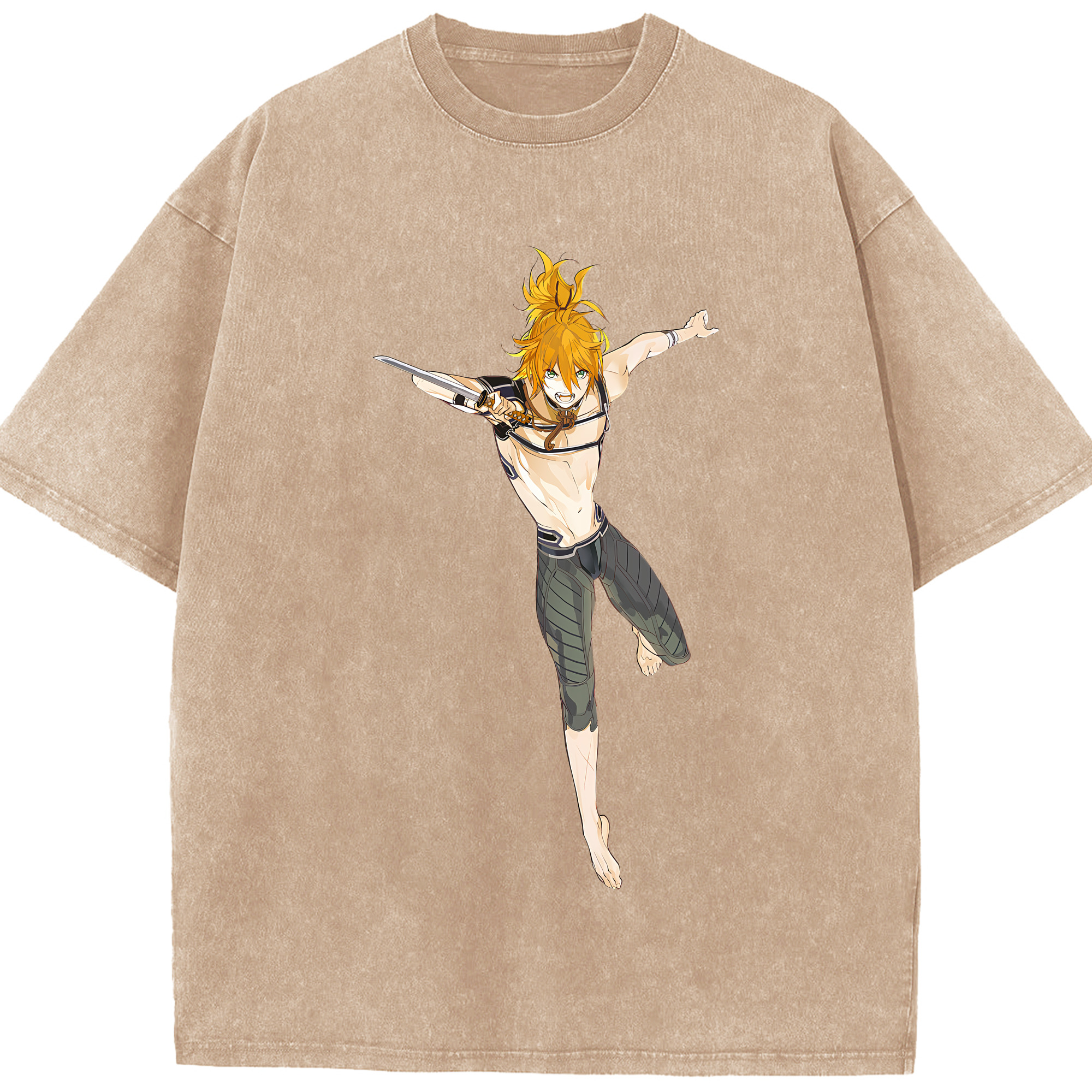 （画像用） 刀剣乱舞 Touken Ranbu 綿100% ヴィンテージ風 半袖Tシャツ（フロントプリント）