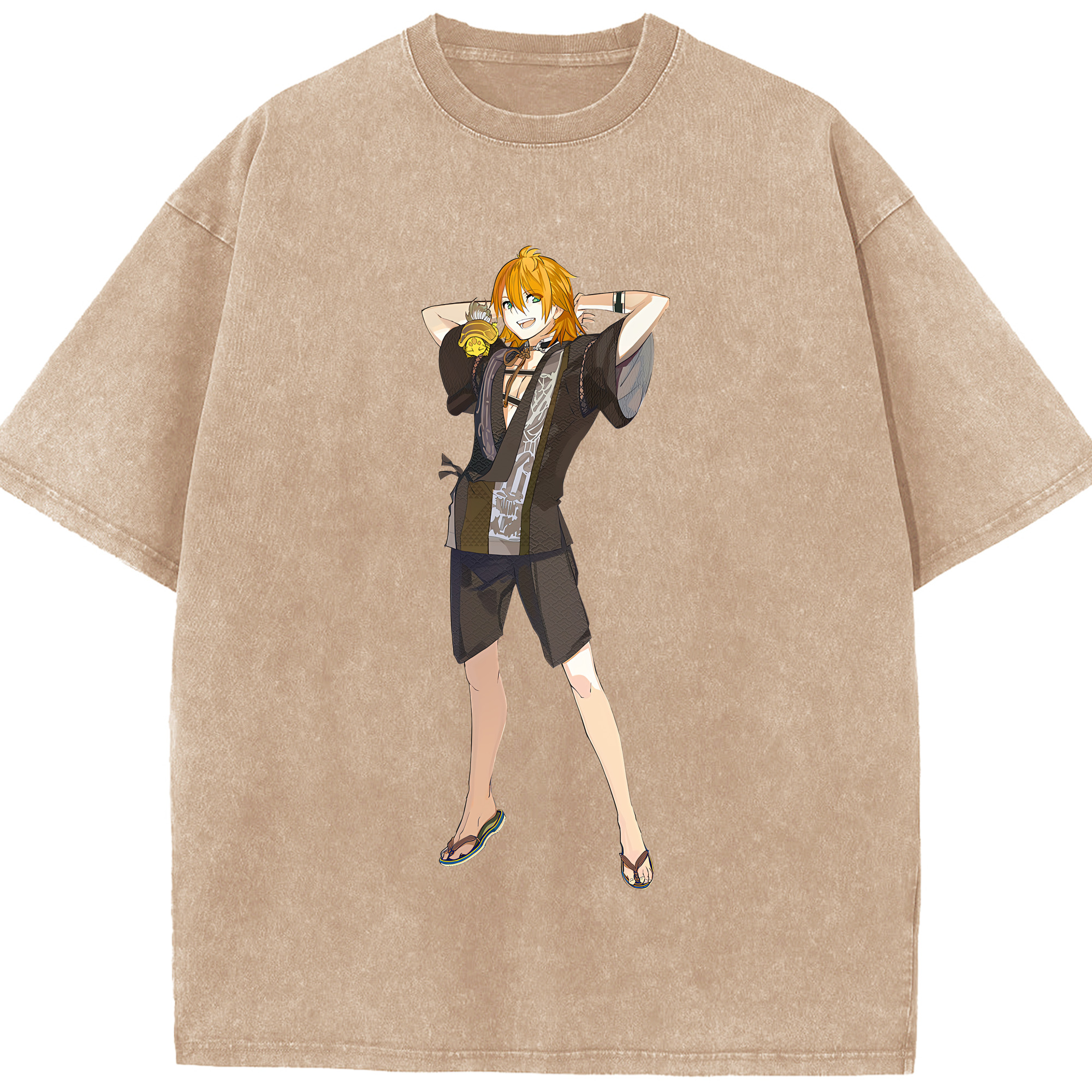 （画像用） 刀剣乱舞 Touken Ranbu 綿100% ヴィンテージ風 半袖Tシャツ（フロントプリント）