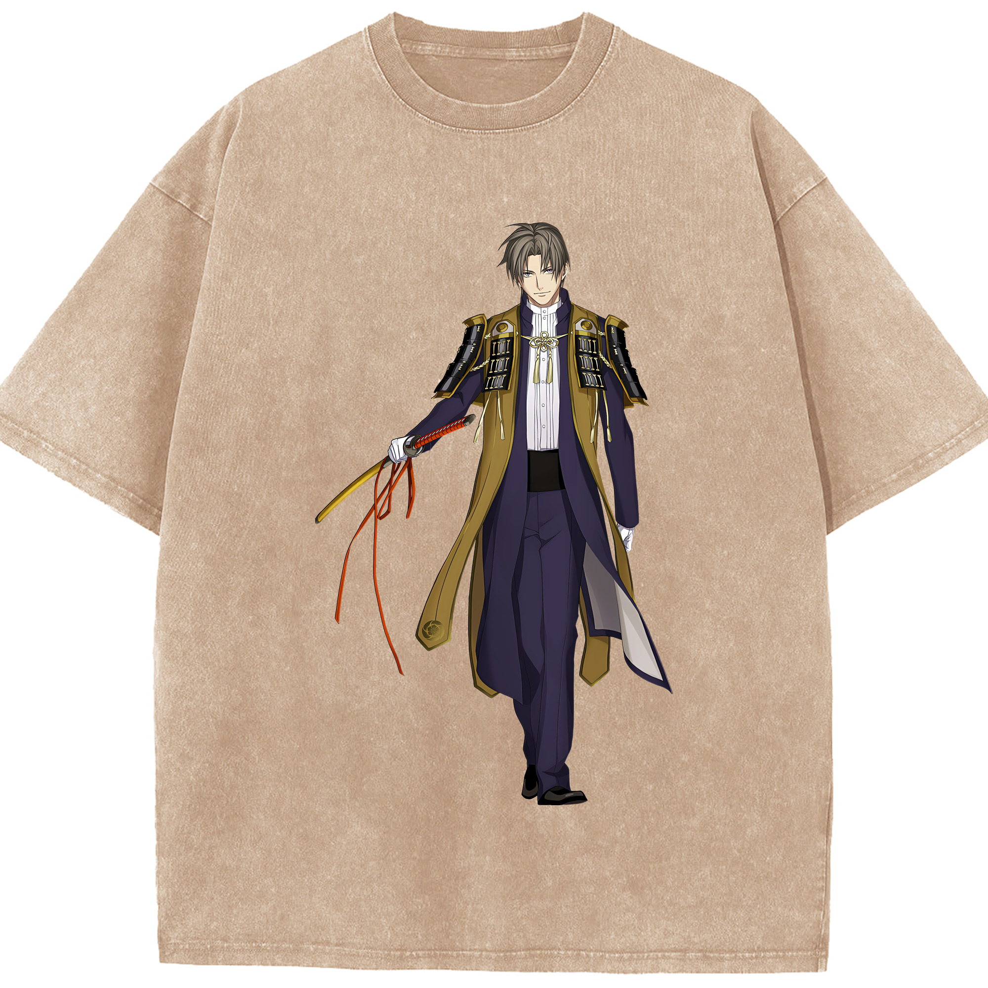 （画像用） 刀剣乱舞 Touken Ranbu 綿100% ヴィンテージ風 半袖Tシャツ（フロントプリント）
