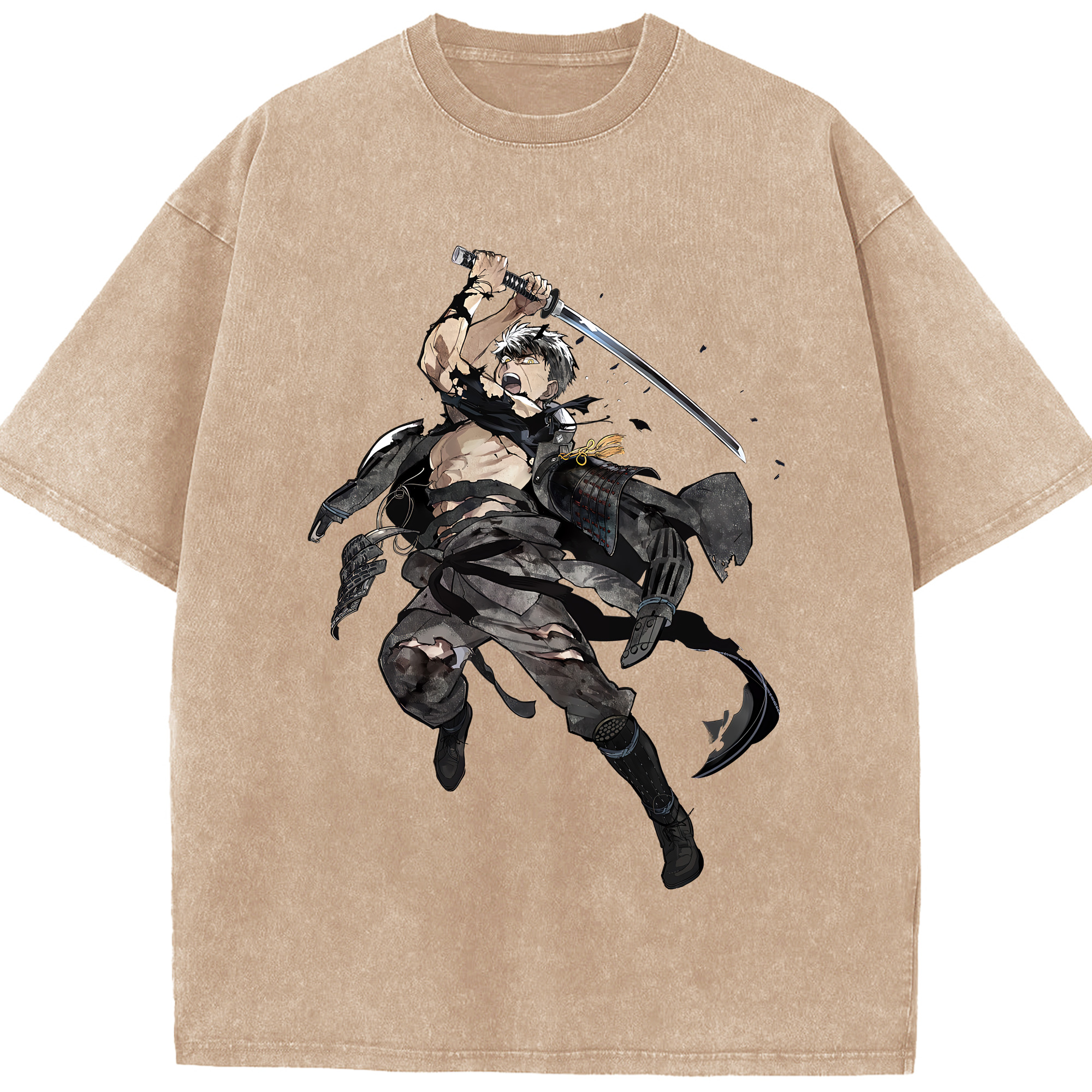 （画像用） 刀剣乱舞 Touken Ranbu 綿100% ヴィンテージ風 半袖Tシャツ（フロントプリント）