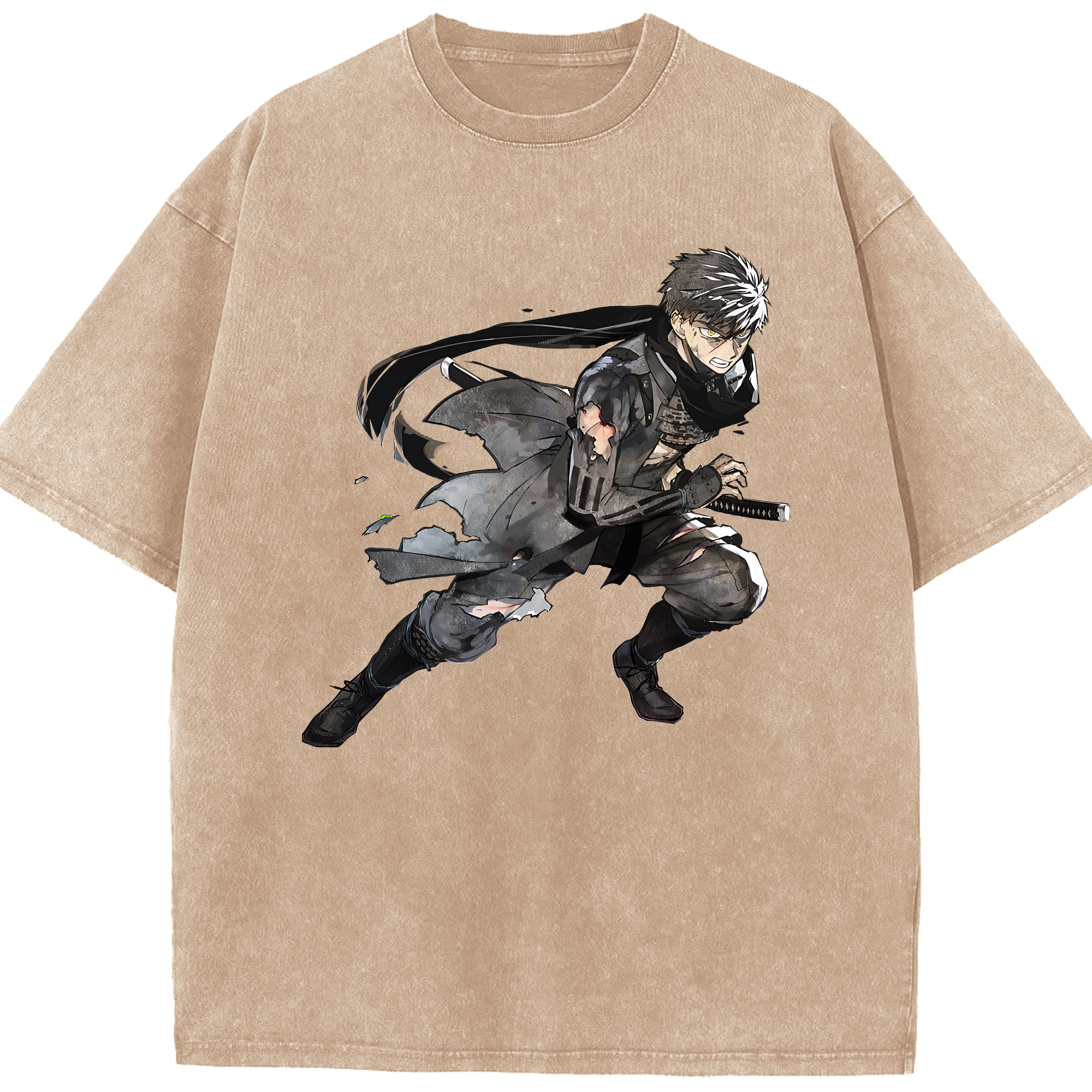 （画像用） 刀剣乱舞 Touken Ranbu 綿100% ヴィンテージ風 半袖Tシャツ（フロントプリント）